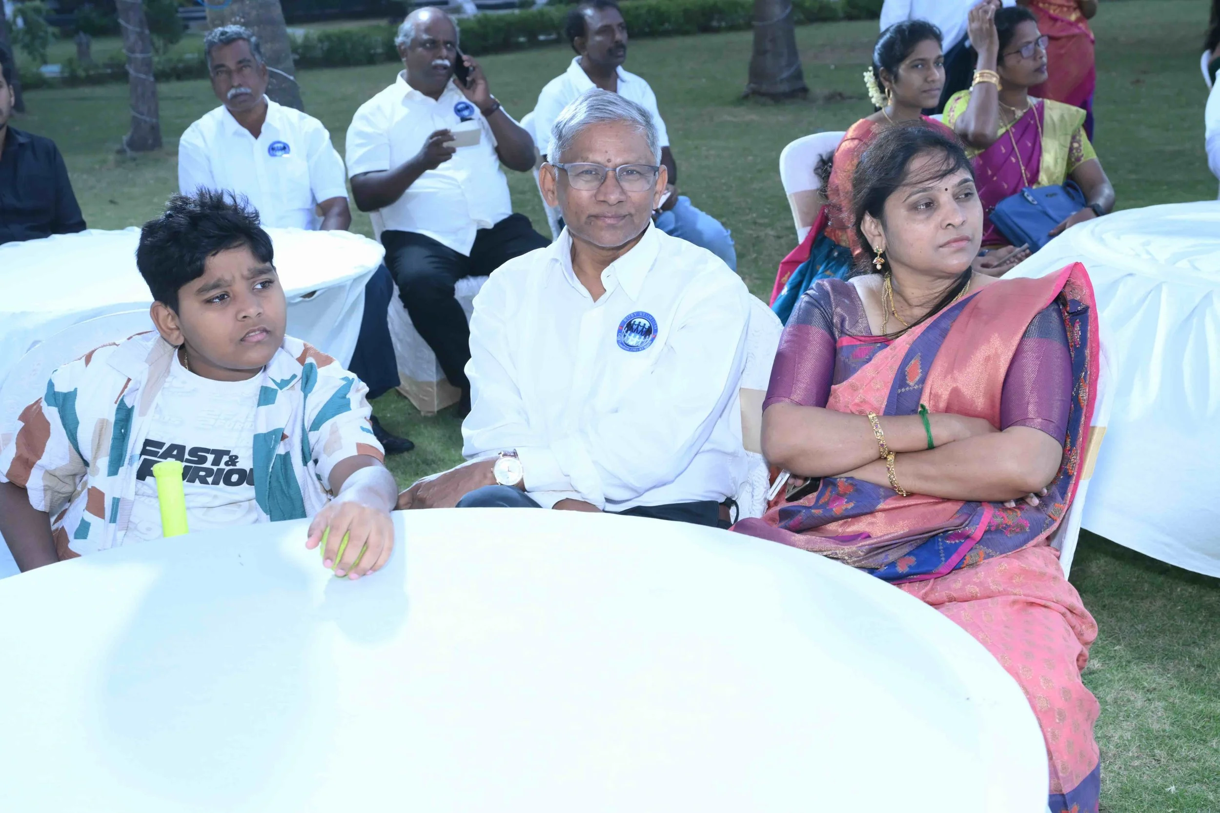 Kalimuthu is with all the comforts on his sides. His dear wife Ponmalar and his third son Dikshaanth.