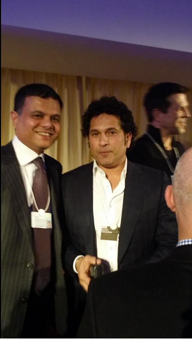 It can't get any better than this. Vikram Nair with the great Sachin. He had the early signs of it in GCE. (Jan/2015)