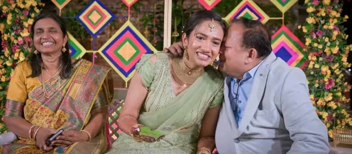 Nigar, Shajahan with their lovely daughter Tasnim during her wedding on Apr/02/2026.