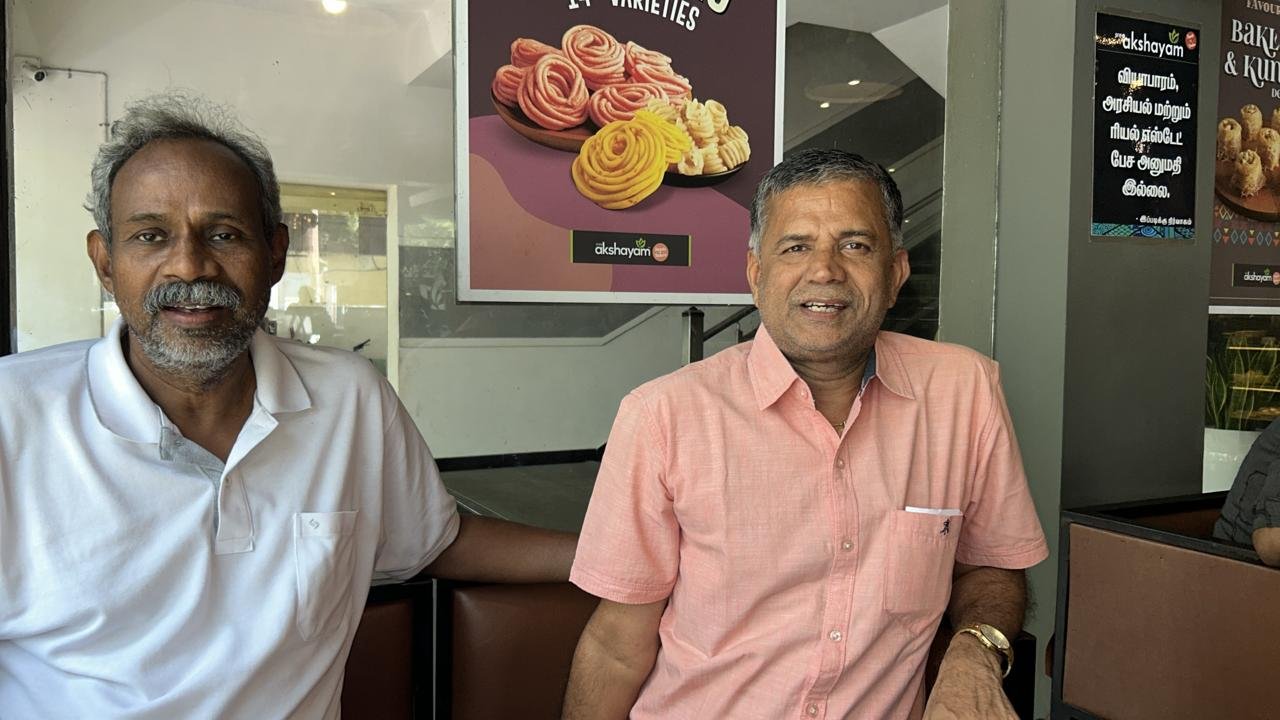 Packirisamy and Murugesan in Anna Nagar, Chennai on June/18/2025.