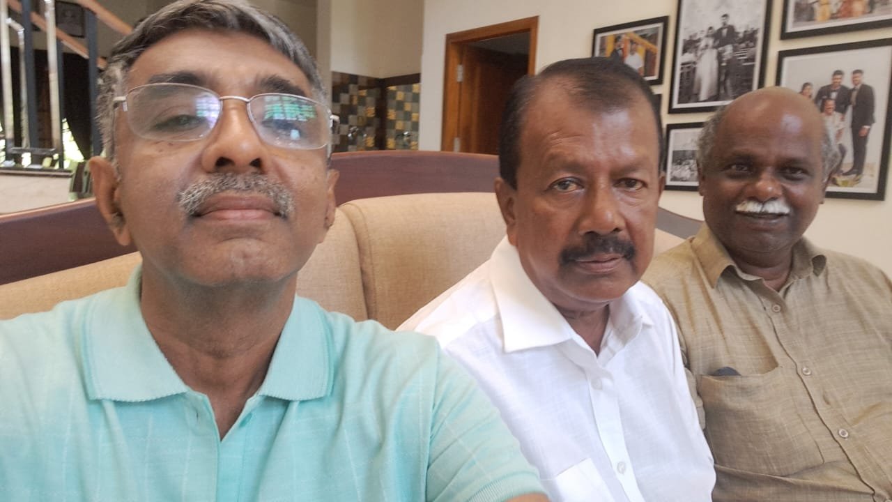 Palanikumar, Lekshmanan and Kamalesh on June/06/2025 at Lekshmanan's house in Nagarcoil.