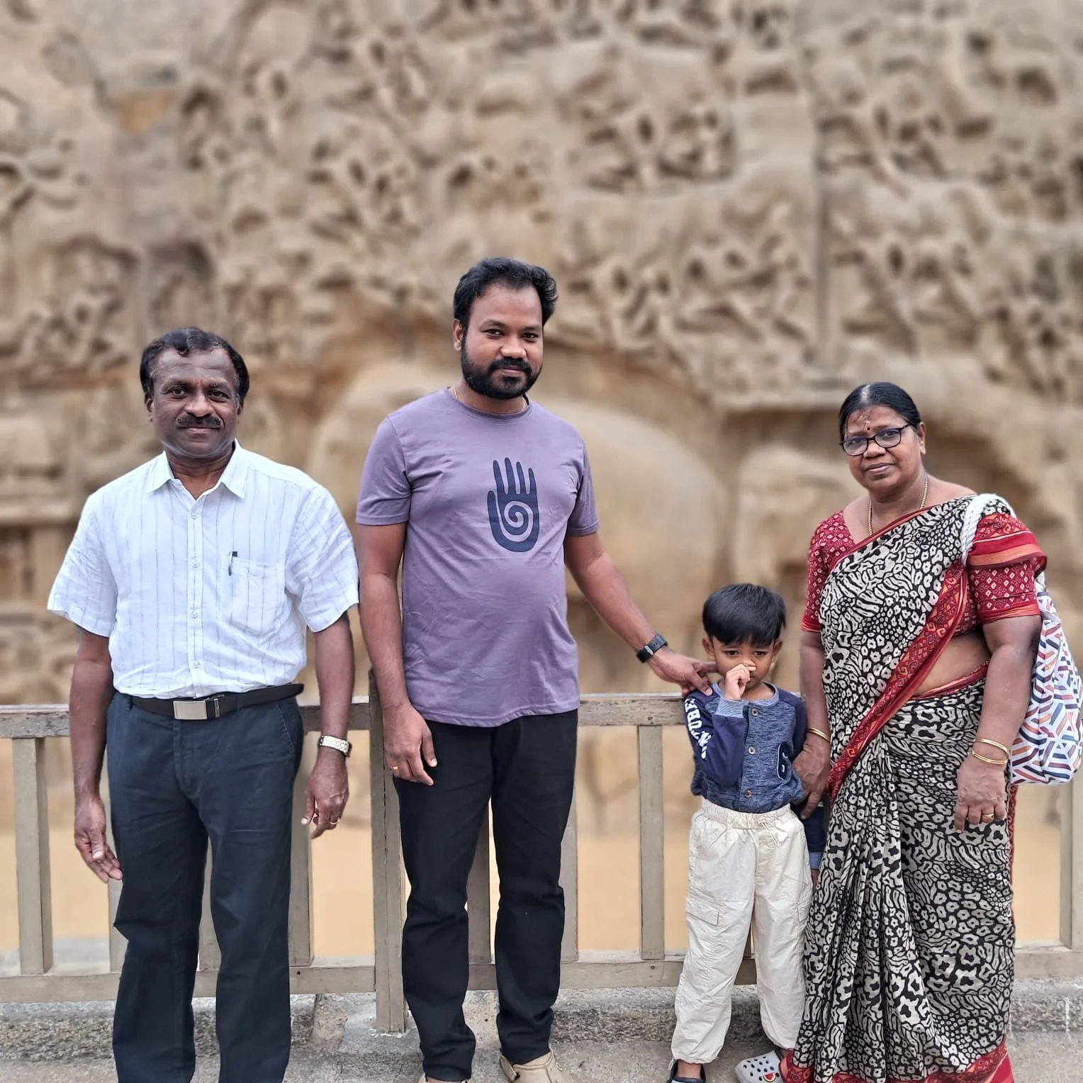 Repeat shot with the grandson's father.