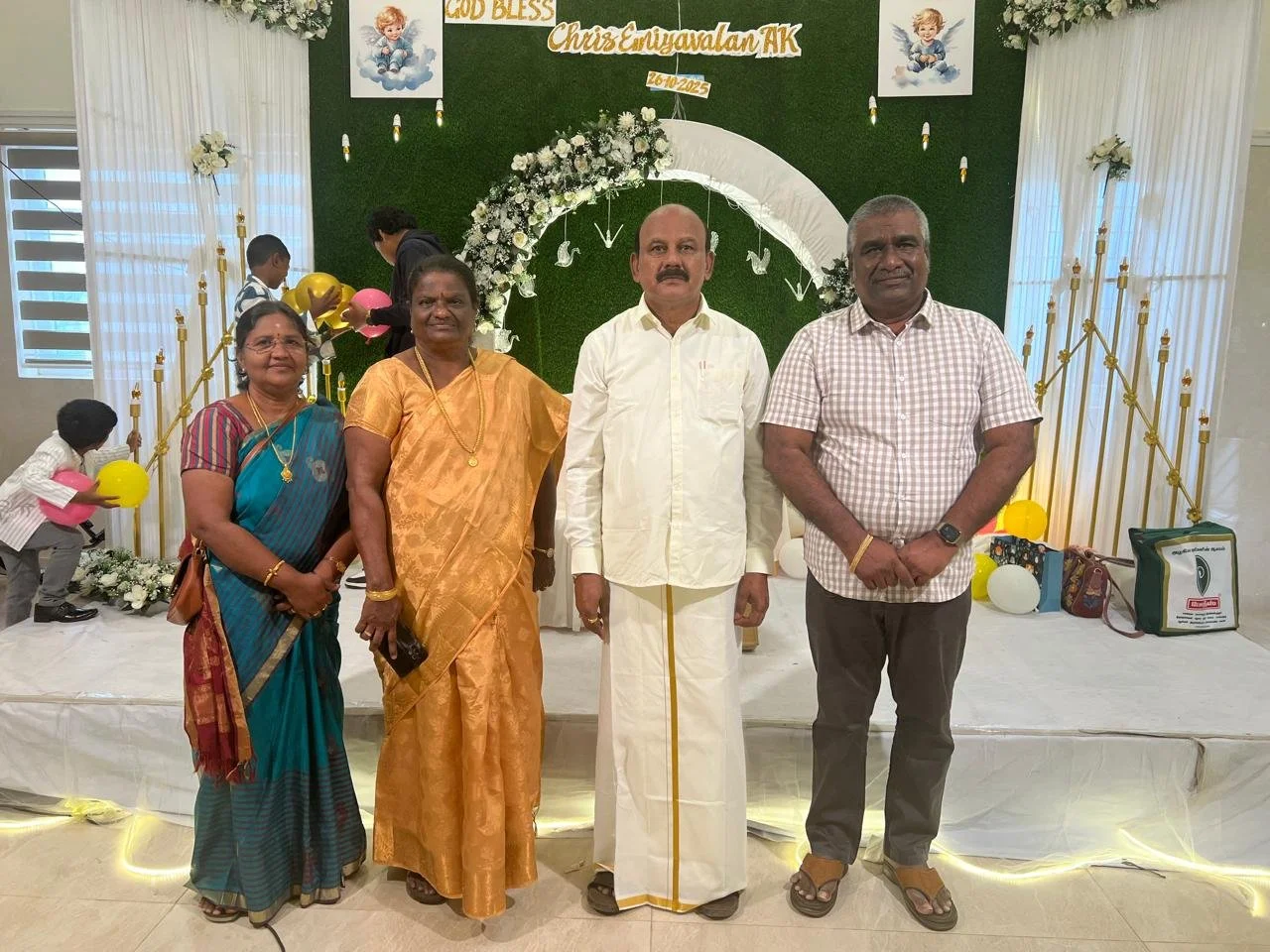 GCE Friends at VKS' grandson Chris' baptism in Palayamkottai on Oct/26/2025.
