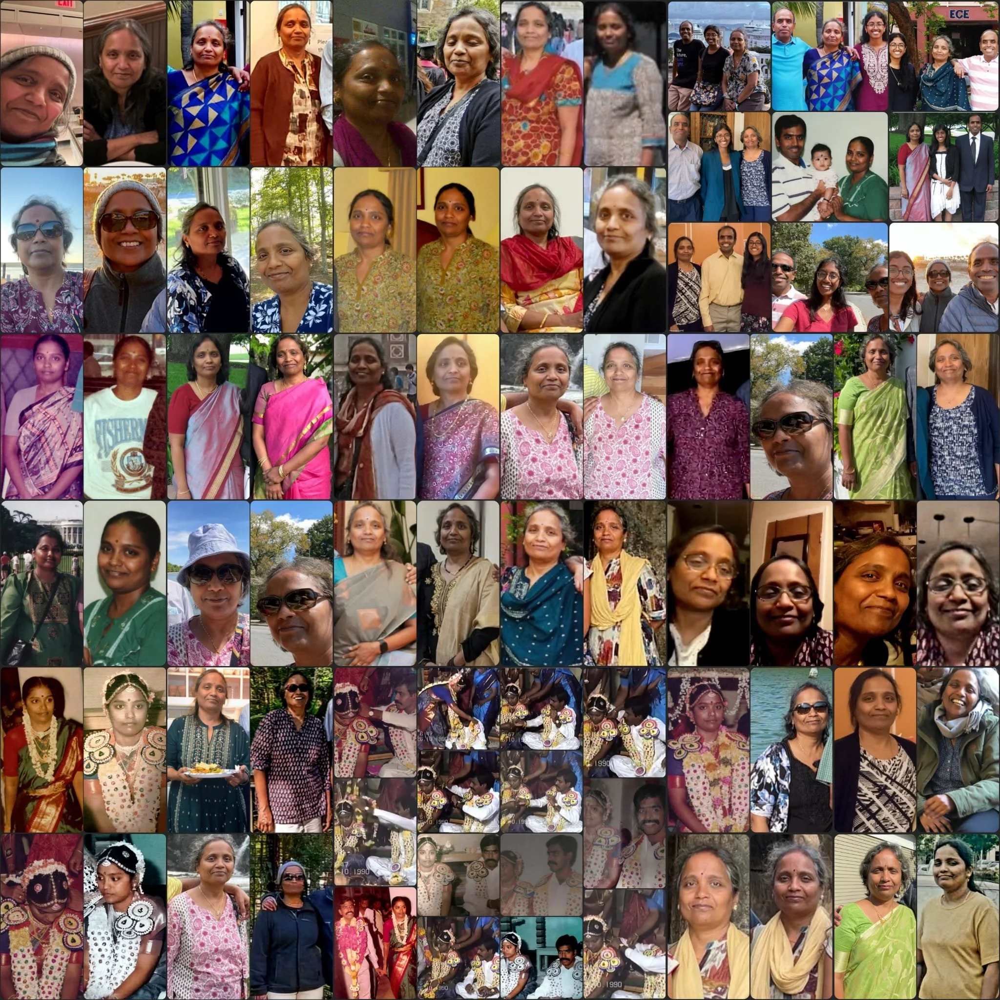 Pal's collage for Senthil's wife Geetha's 60th birthday on Dec/03/2025.