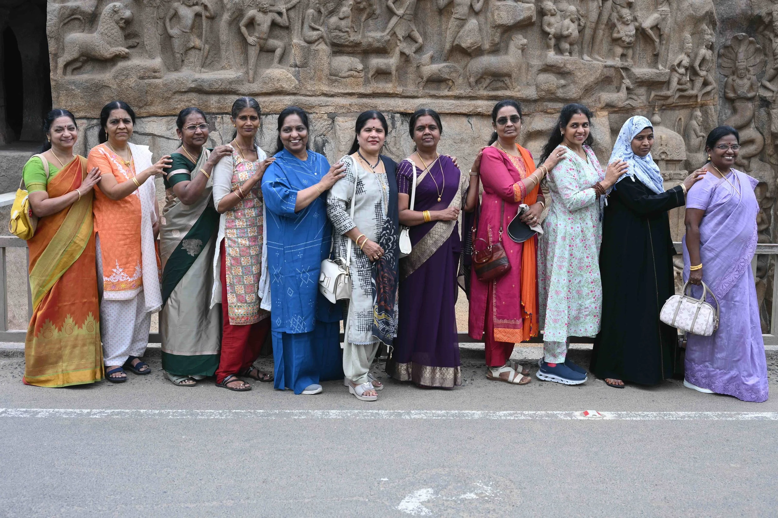 Sideways train for these ladies.