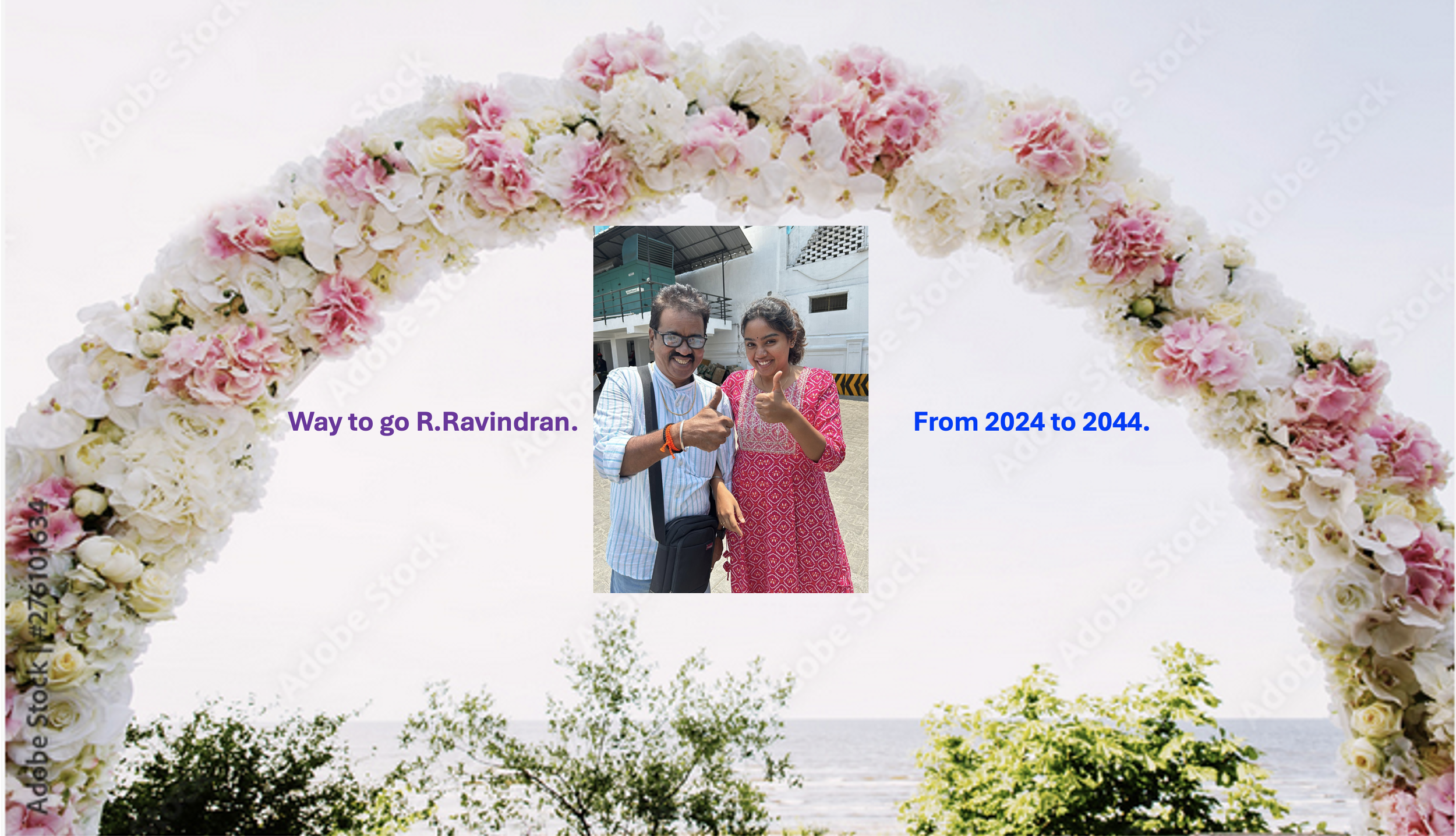Senthil's greeting to R.Ravindran for his 60th birthday on Mar/25/2024.