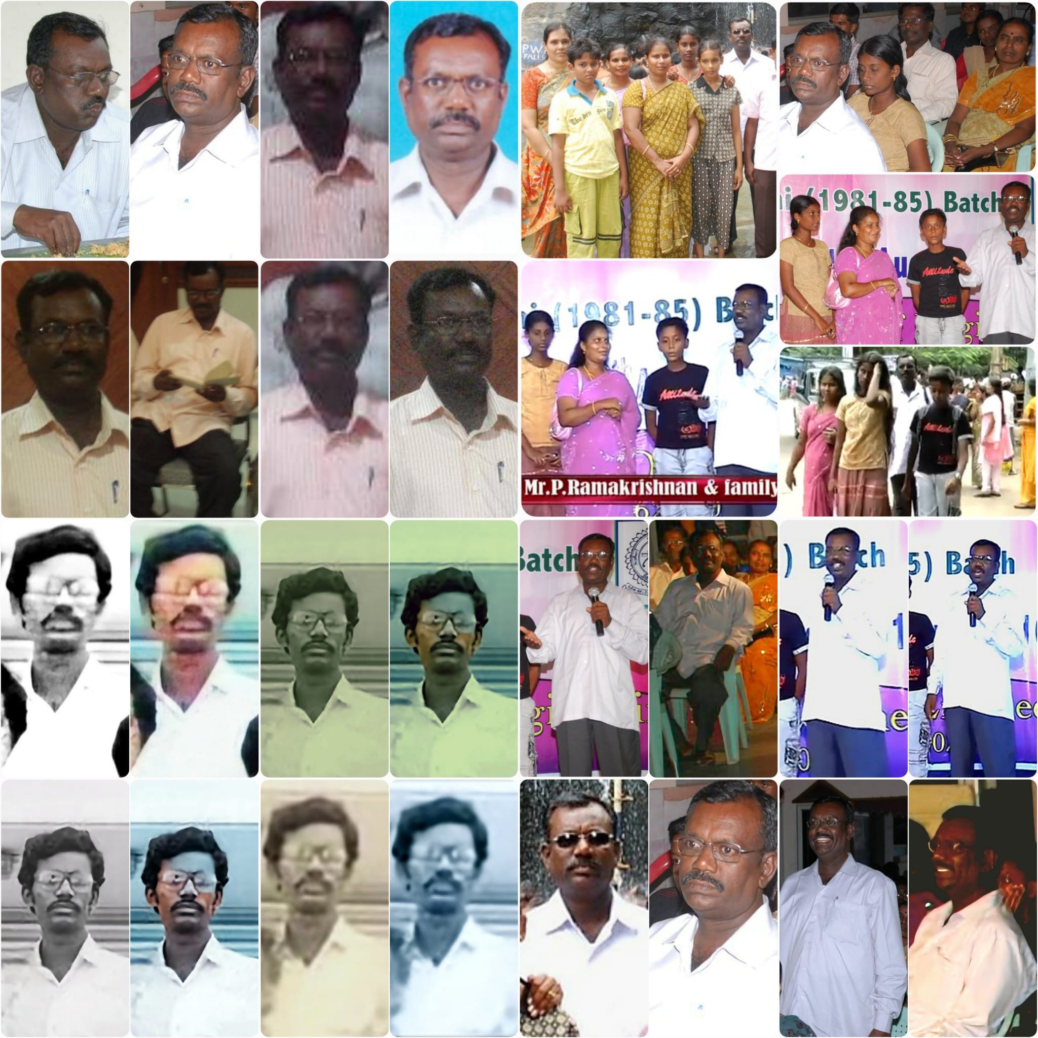 Pal's collage for Ramakrishnan's 62nd birthday on May/19/2025.