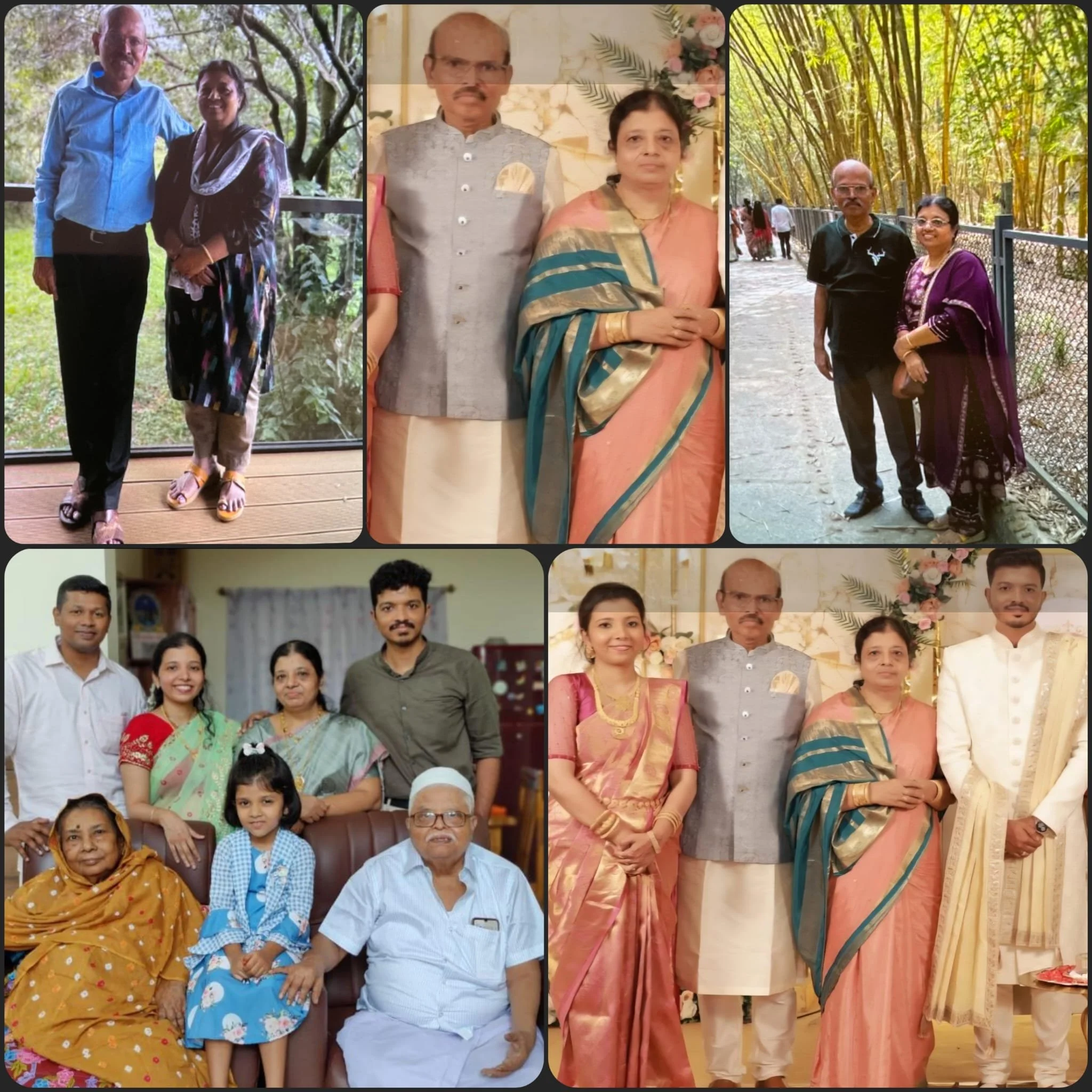 Pal's collage for Subeidha Banu + Sirajudheen's wedding anniversary on Dec/11/2025.