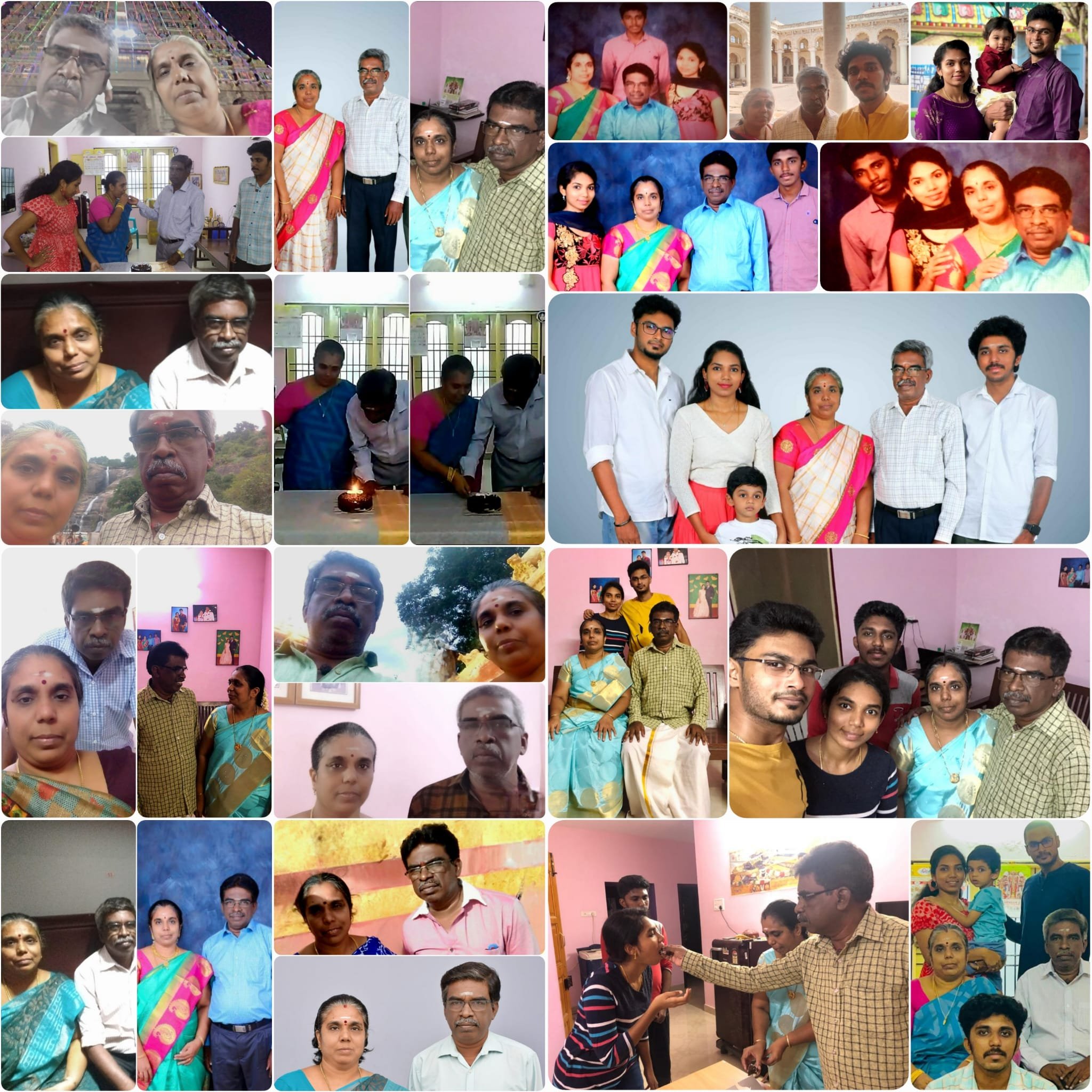 Pal's collage for Sivasubramannian + Angai's 32nd wedding anniversary on June/02/2025.