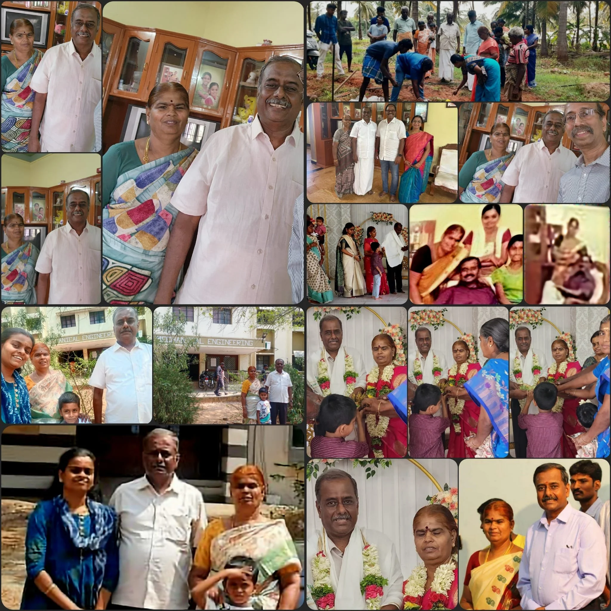 Pal's collage for Padmanaban + Jayarani's 35th wedding anniversary on Sep/02/2025.