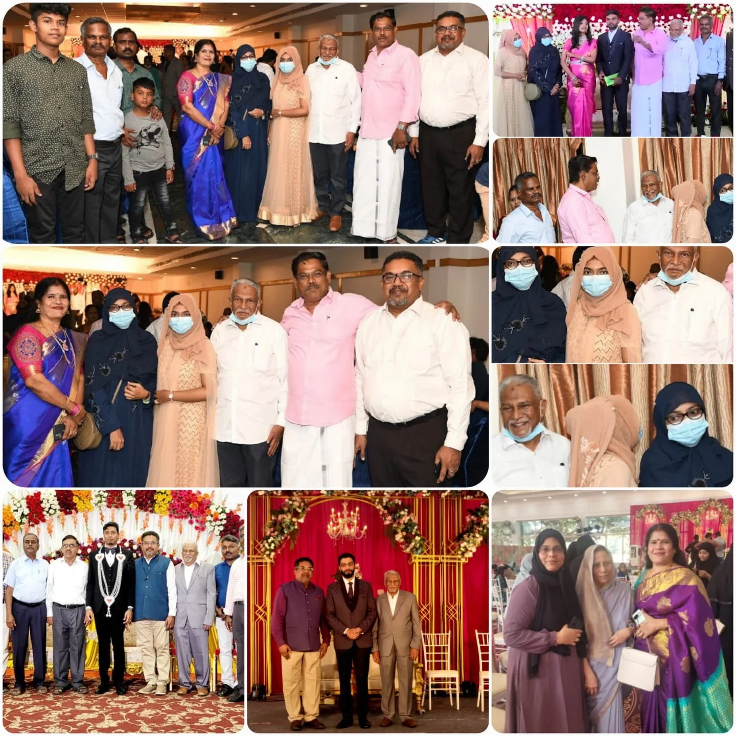Pal's collage for Azeez Ahamad + Farhath Banu's 32nd wedding anniversary on Oct/24/2025.