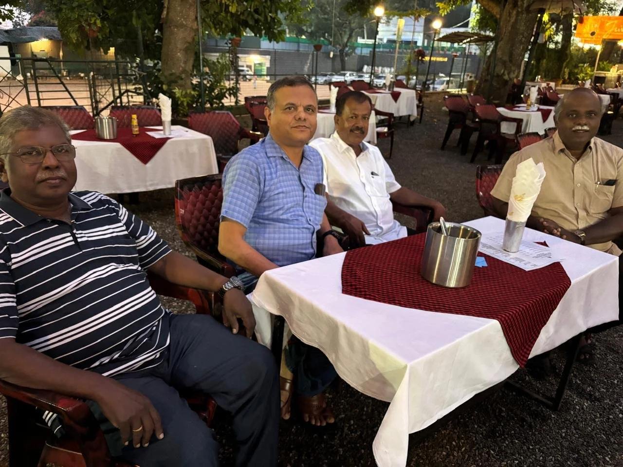 Jeswin, Vikram, Lekshmanan, Kamalesh at the Trivandrum Club on Dec/12/2025.