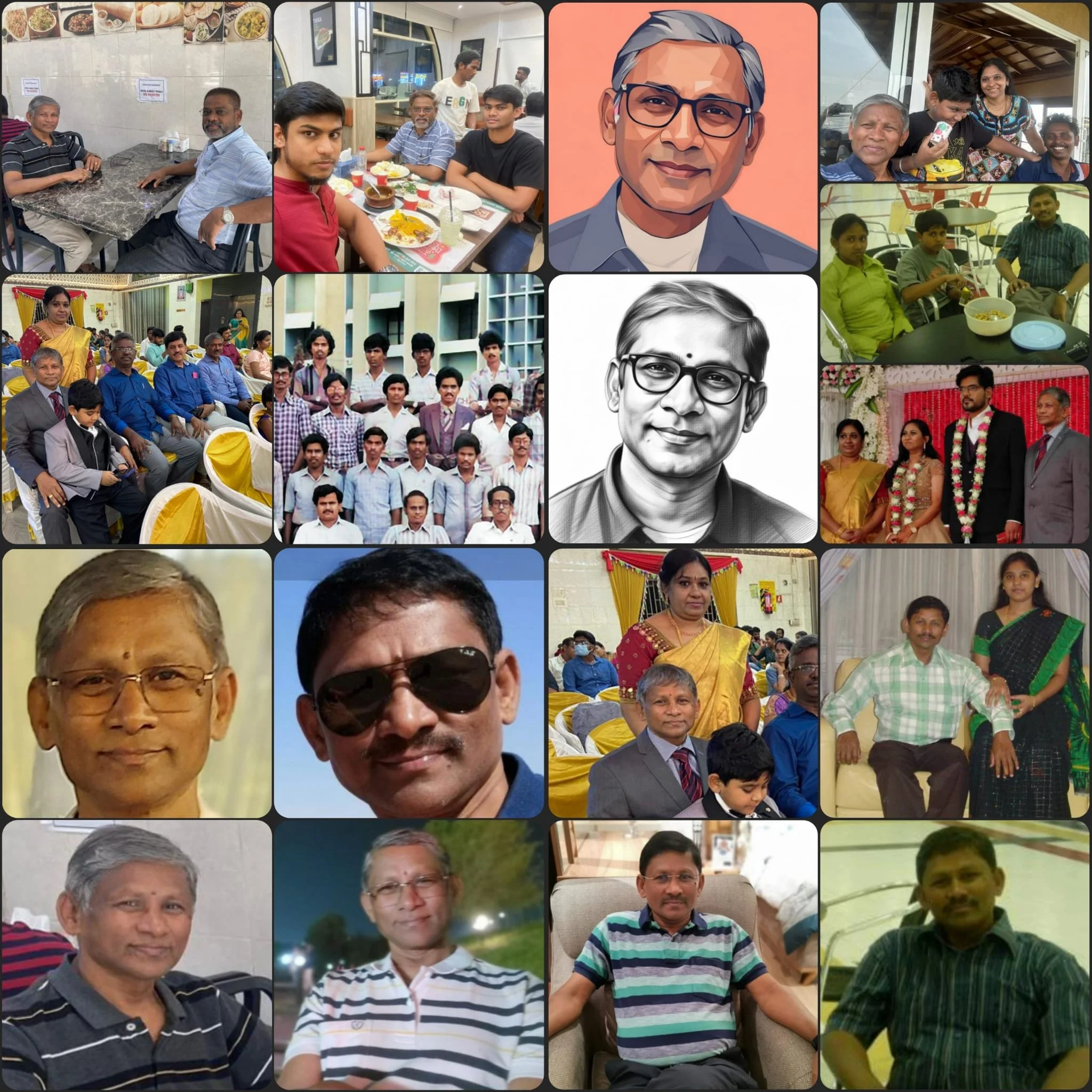 Pal's collage for Kalimuthu on his 62nd birthday on Oct/15/2025.