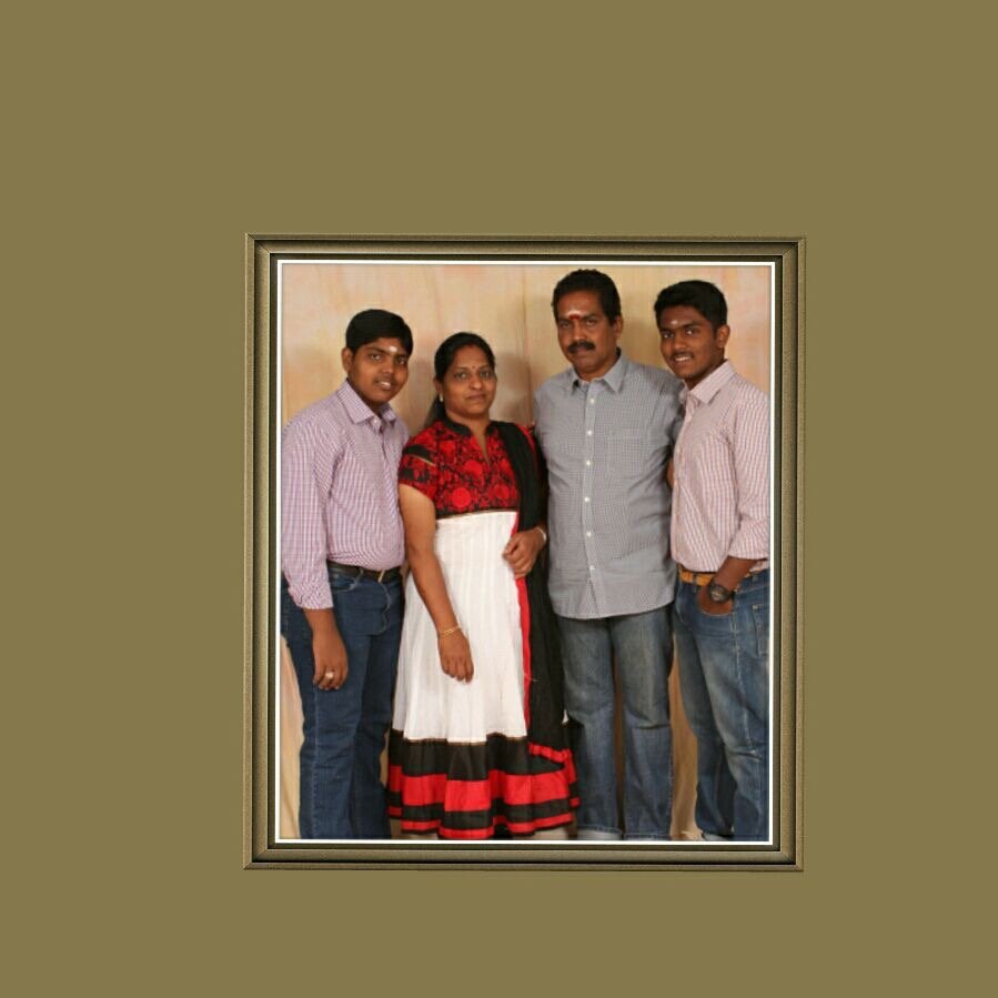 Sathayavageeswaran with his dear wife Sujatha and his sons Parameshwara Swaroopan (Younger) and Pathmanaba Swaroopan (Elder)