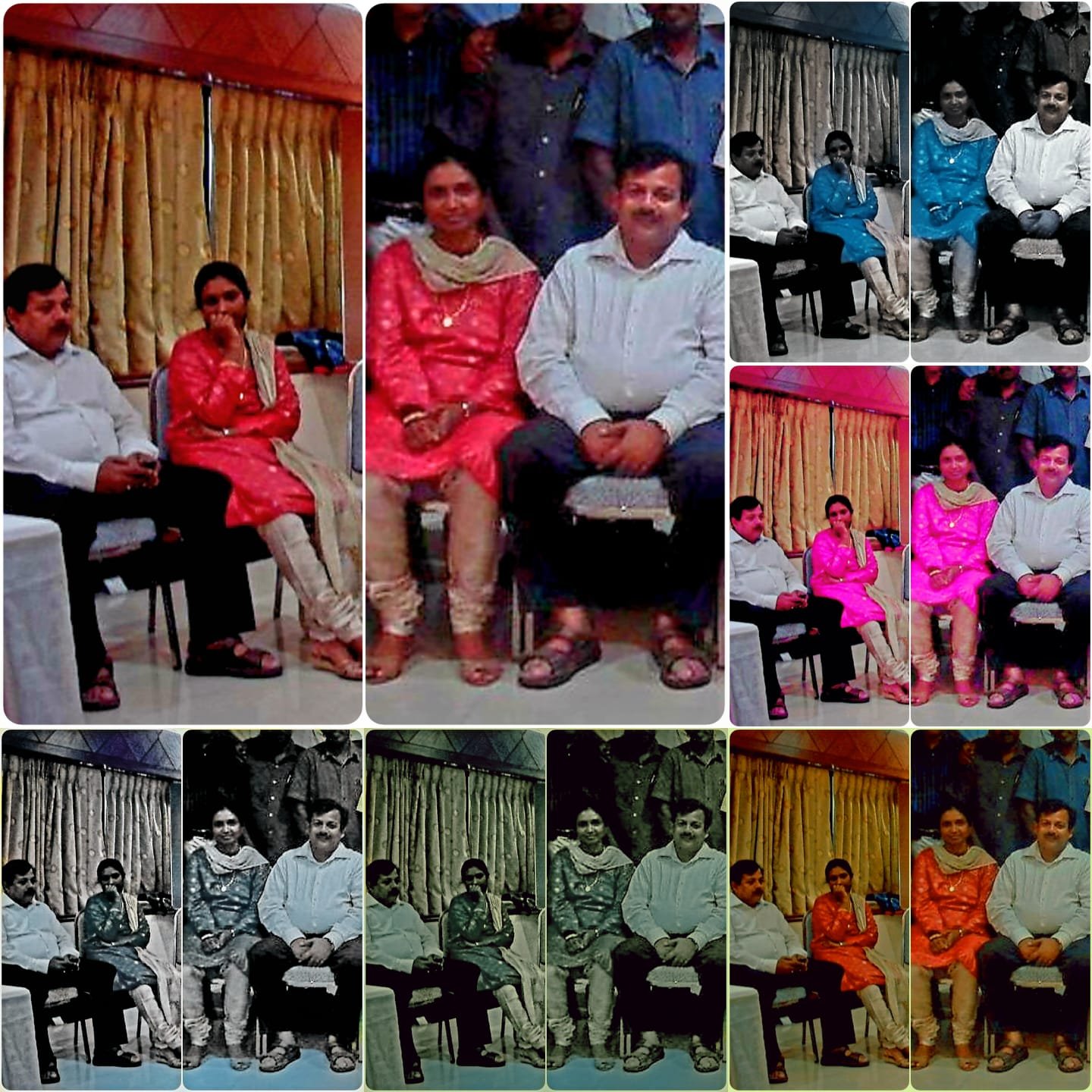 Pal's collage for Shajahan + Nigar's 35th wedding anniversary on June/03/2025.