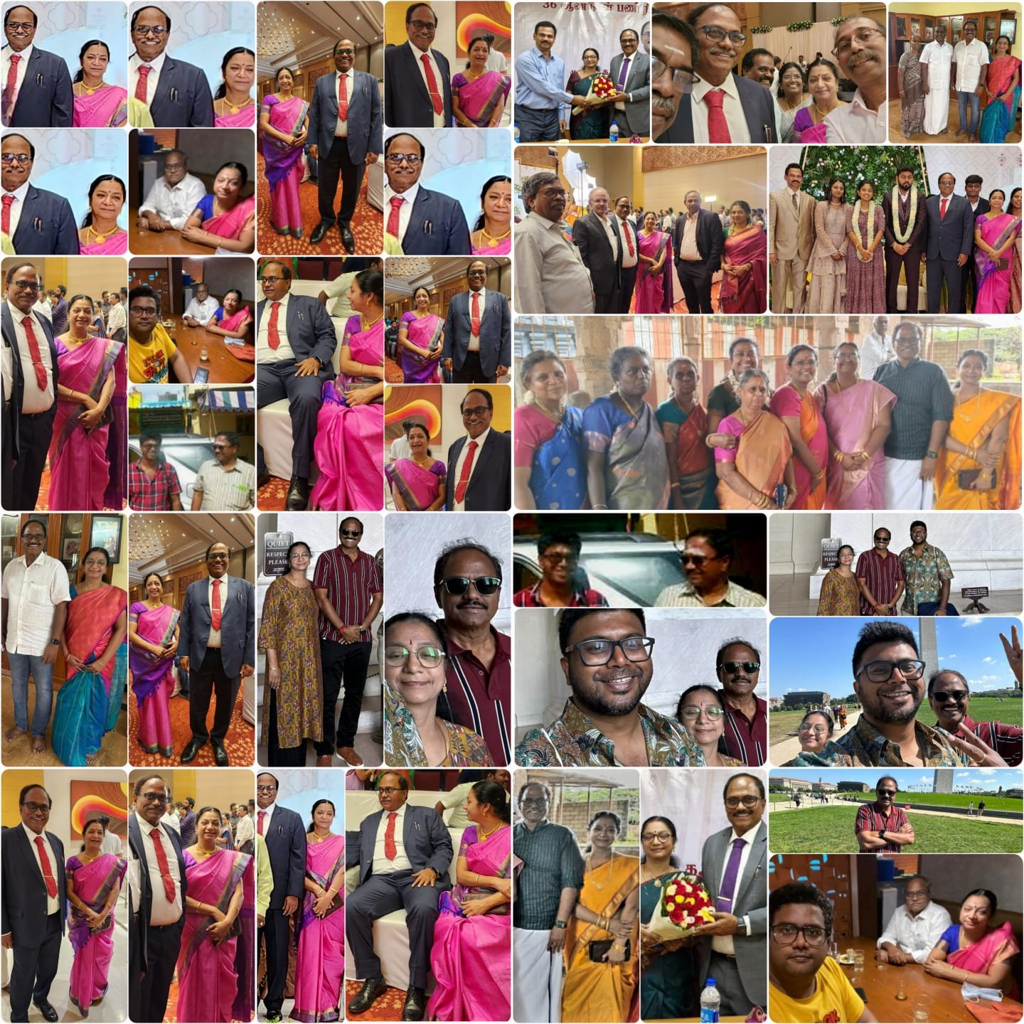 Pal's collage for 1000 Raja + Sujatha's 36th wedding anniversary.