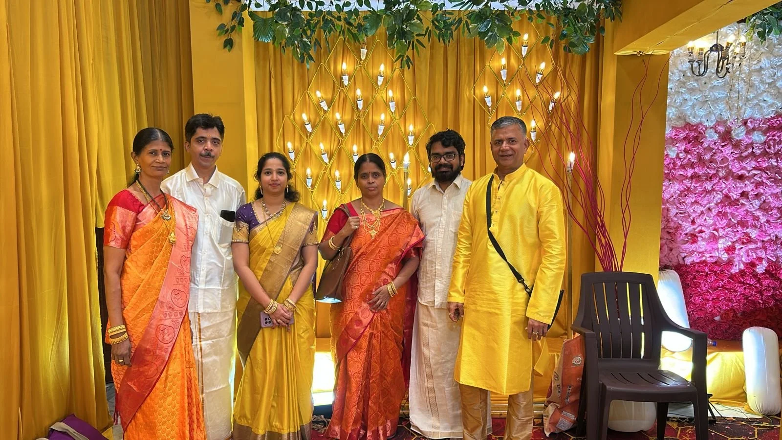 Murugesan and his dear wife Bharathi at their family member's wedding ceremony on Dec/01/2025.