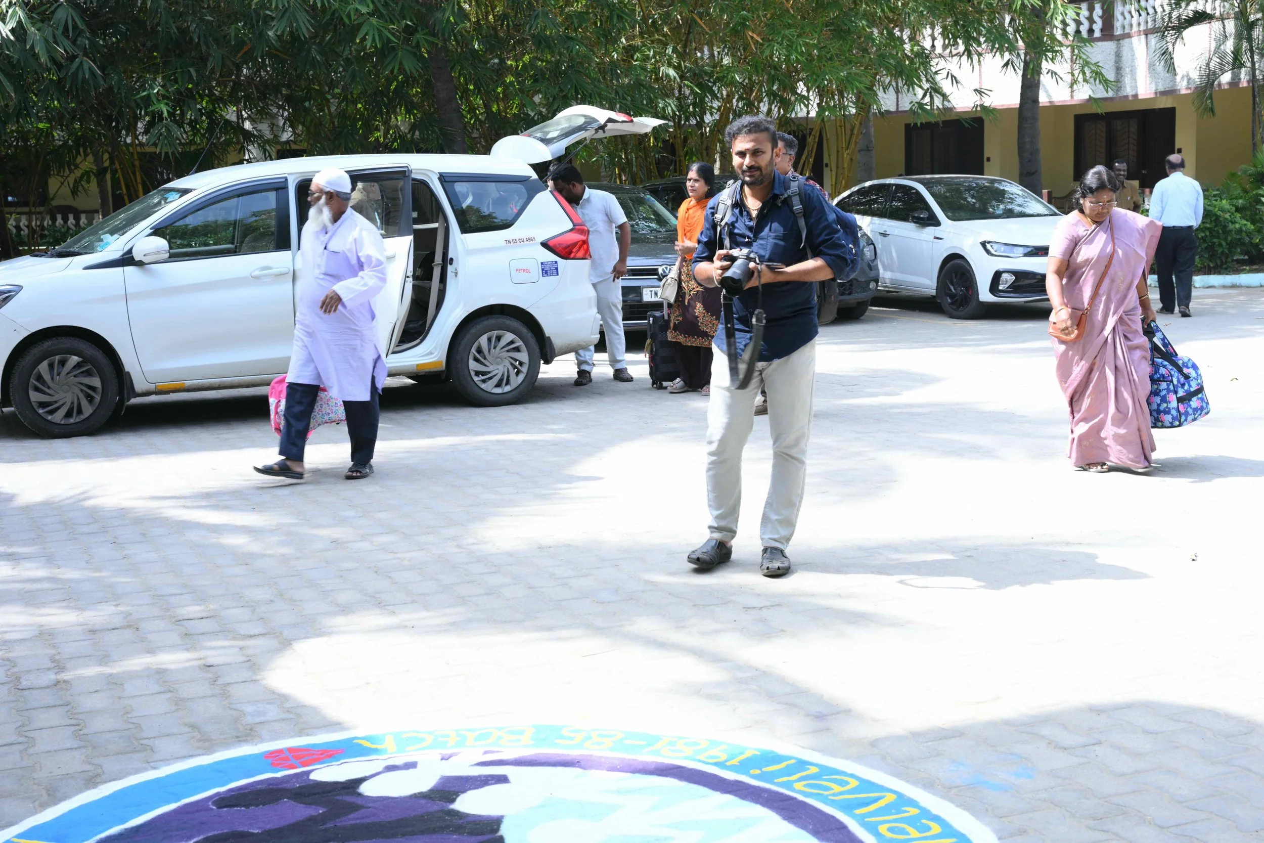 Syed getting dropped off.