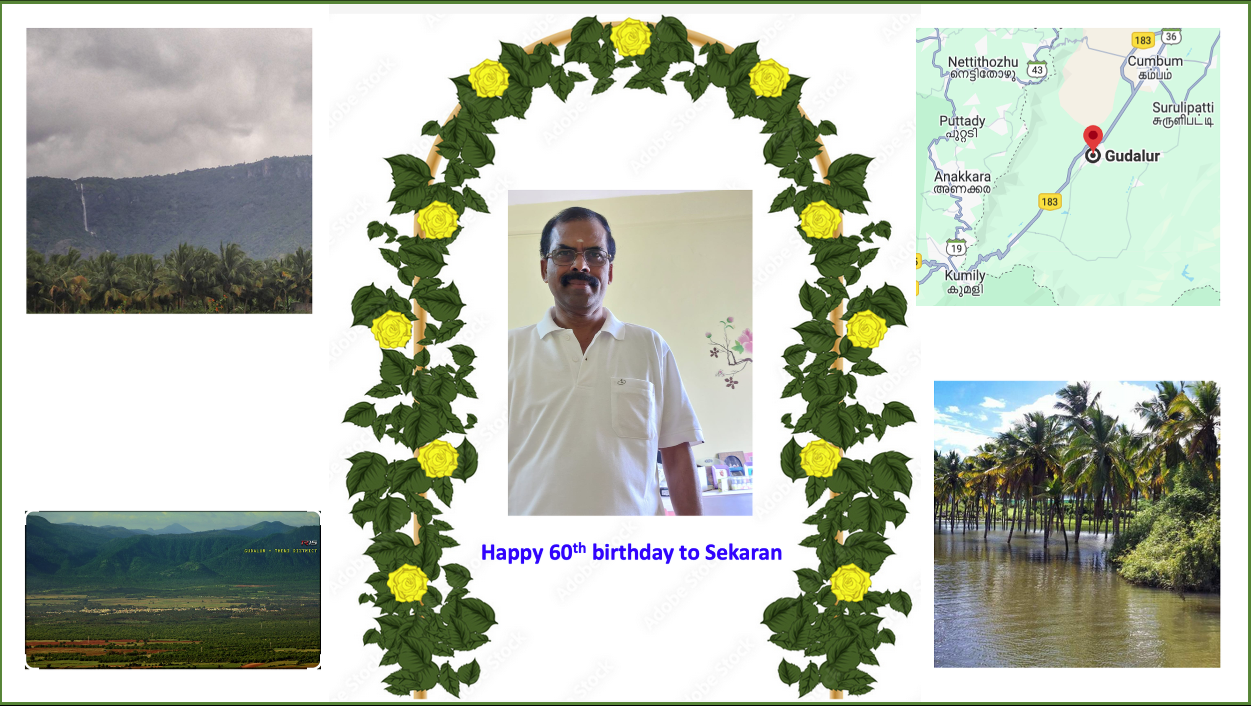 Senthil's greeting for Sekaran's 60th birthday on Jun/13/2024.