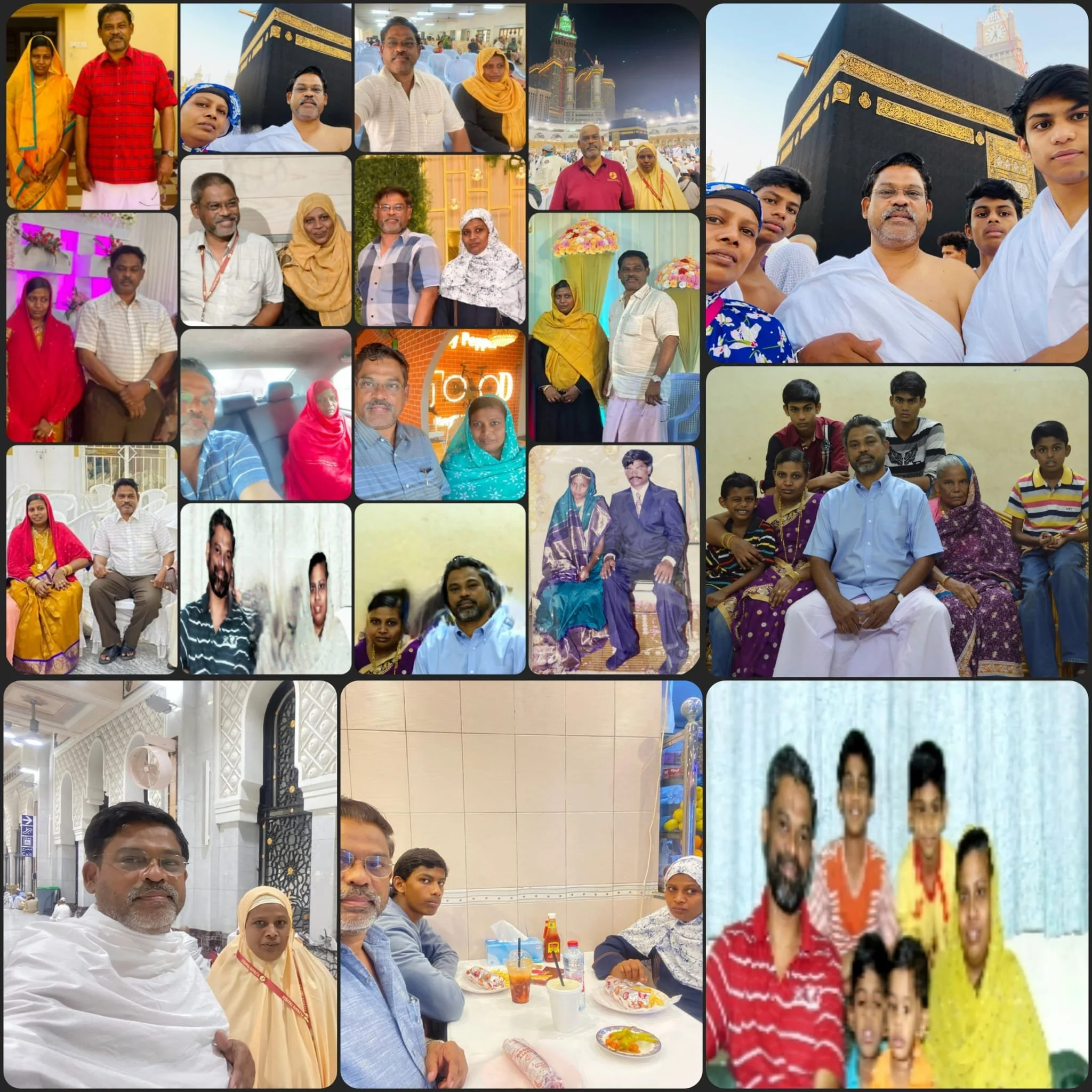Pal's collage for AJ + Fathima's 30th wedding anniversary on Nov/12/2025.