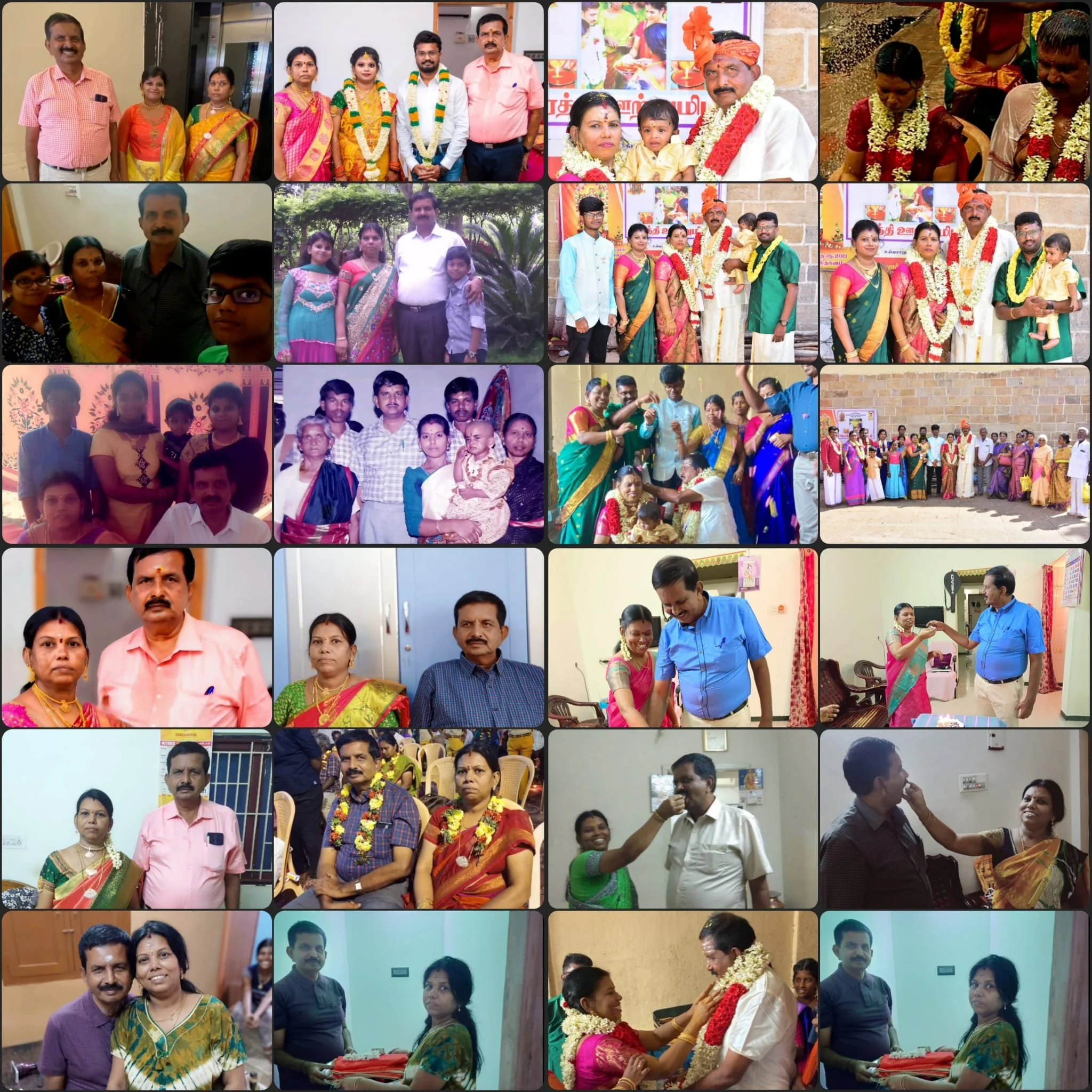 Pal's collage for Muthuramakrishnan + his dear wife's 31st wedding anniversary on Sep/09/2025.