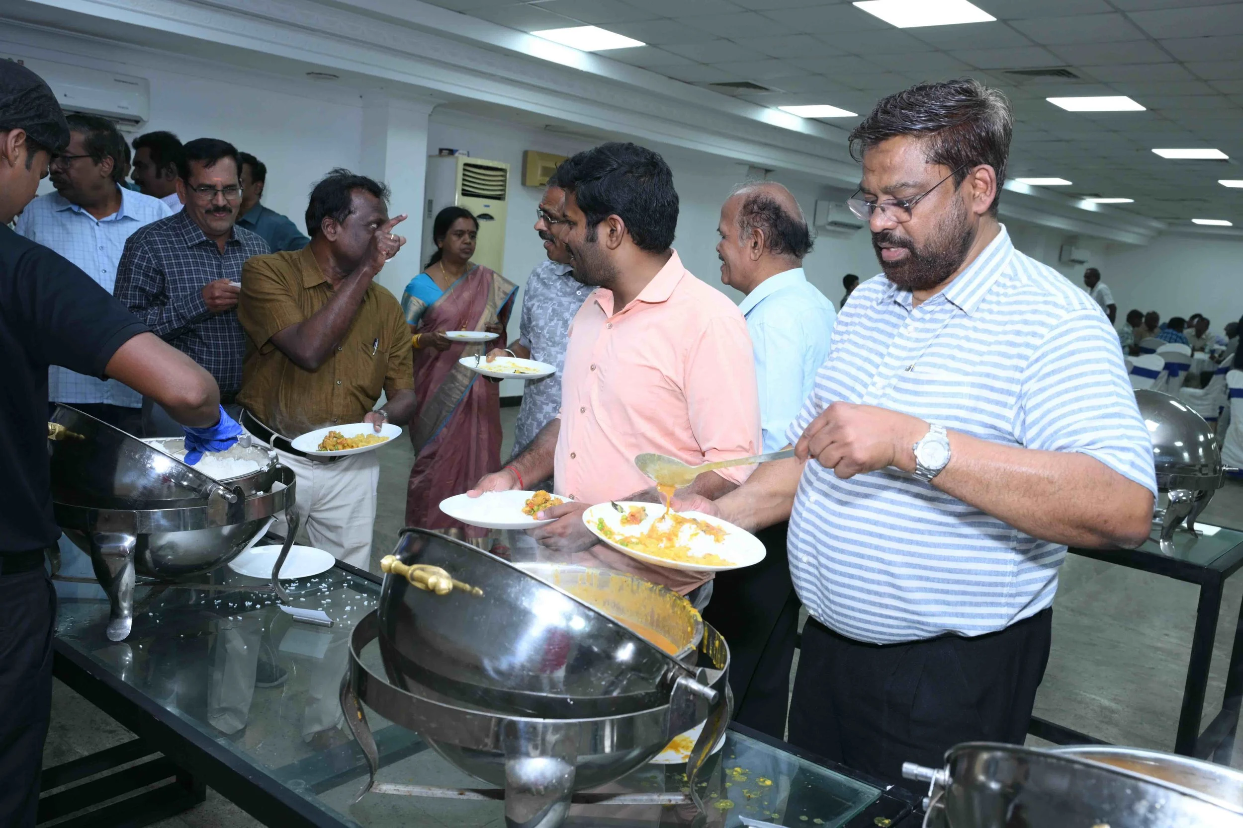 Finally, they gave some space for A.J to get his lunch.