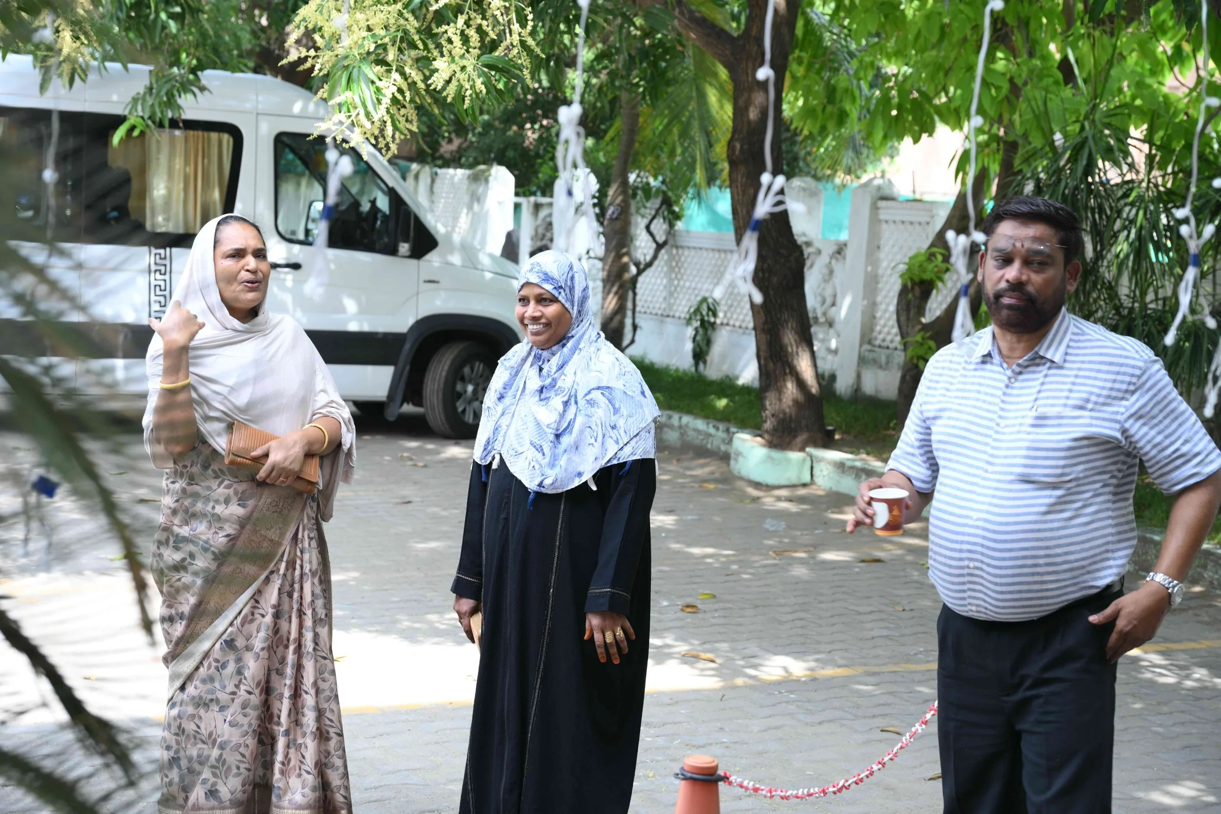 A.J with his dear wife Fathima and Tharvish's dear wife K.H.Begum.