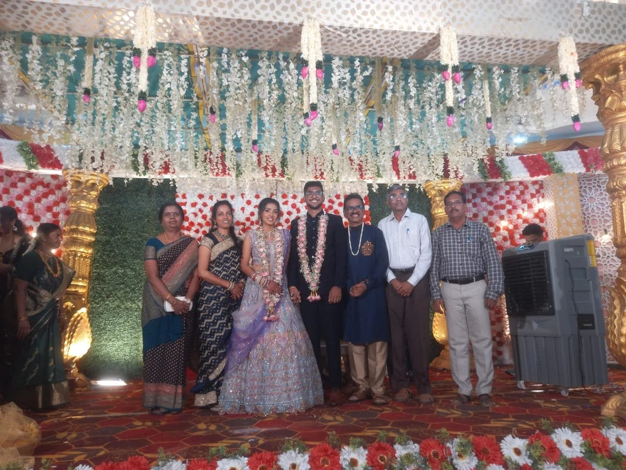 Our friends at the wedding reception of R.Ravindran's daughter Rajam Vasara + Praveen Kumaran on Sep/03/2025 at Nagapattinam.