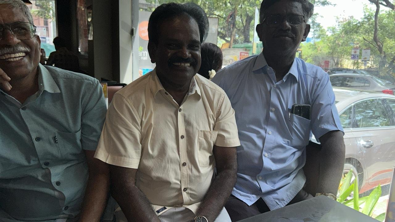 Kannan, Guna and Charles in Anna Nagar, Chennai on June/18/2025.