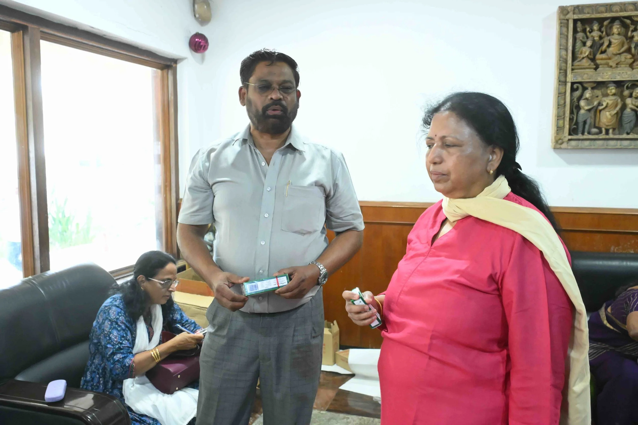 A.J and Sadhana are sad that it is time to leave.