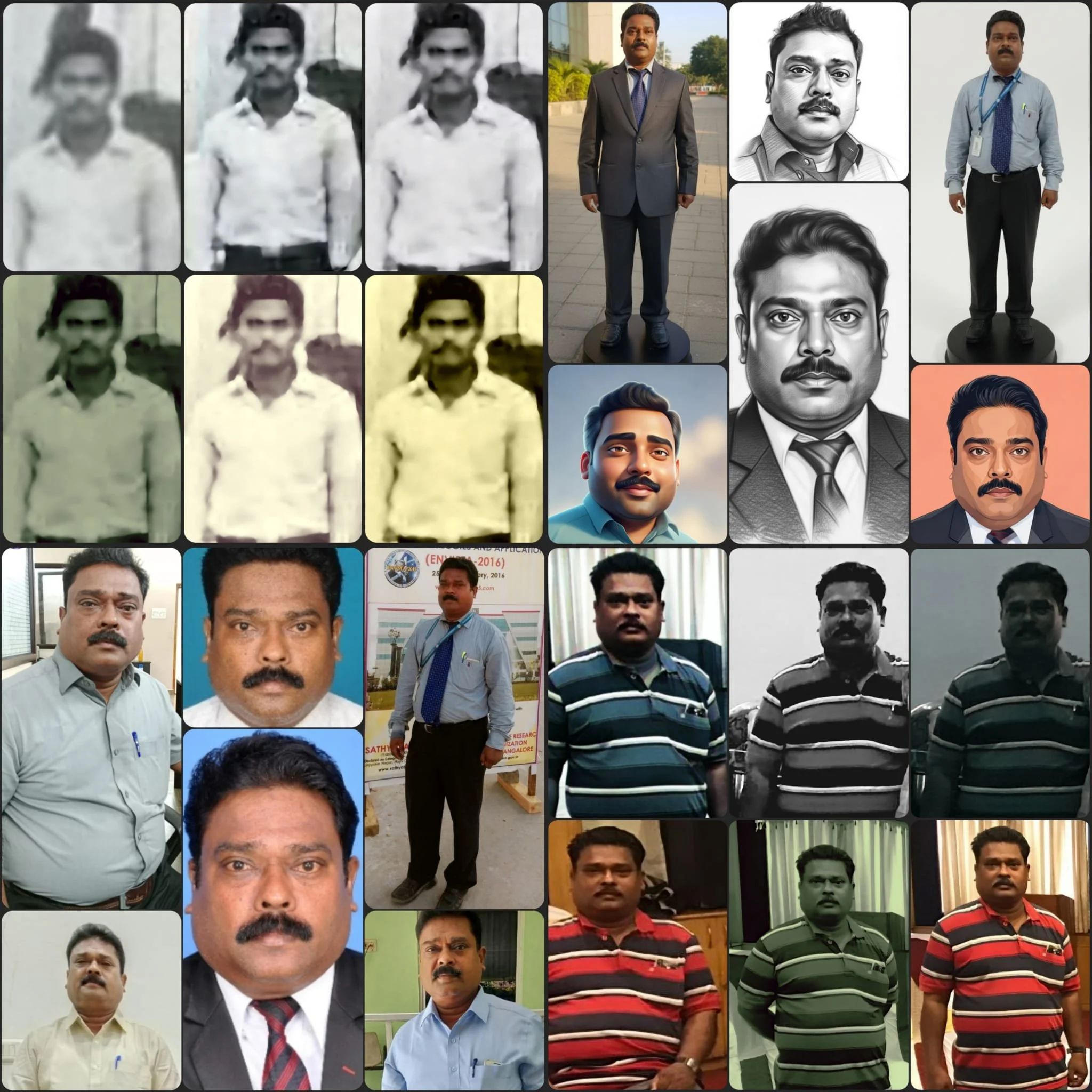 Pal's collage for Abraham Boniface's 62nd birthday on Nov/01/2025.