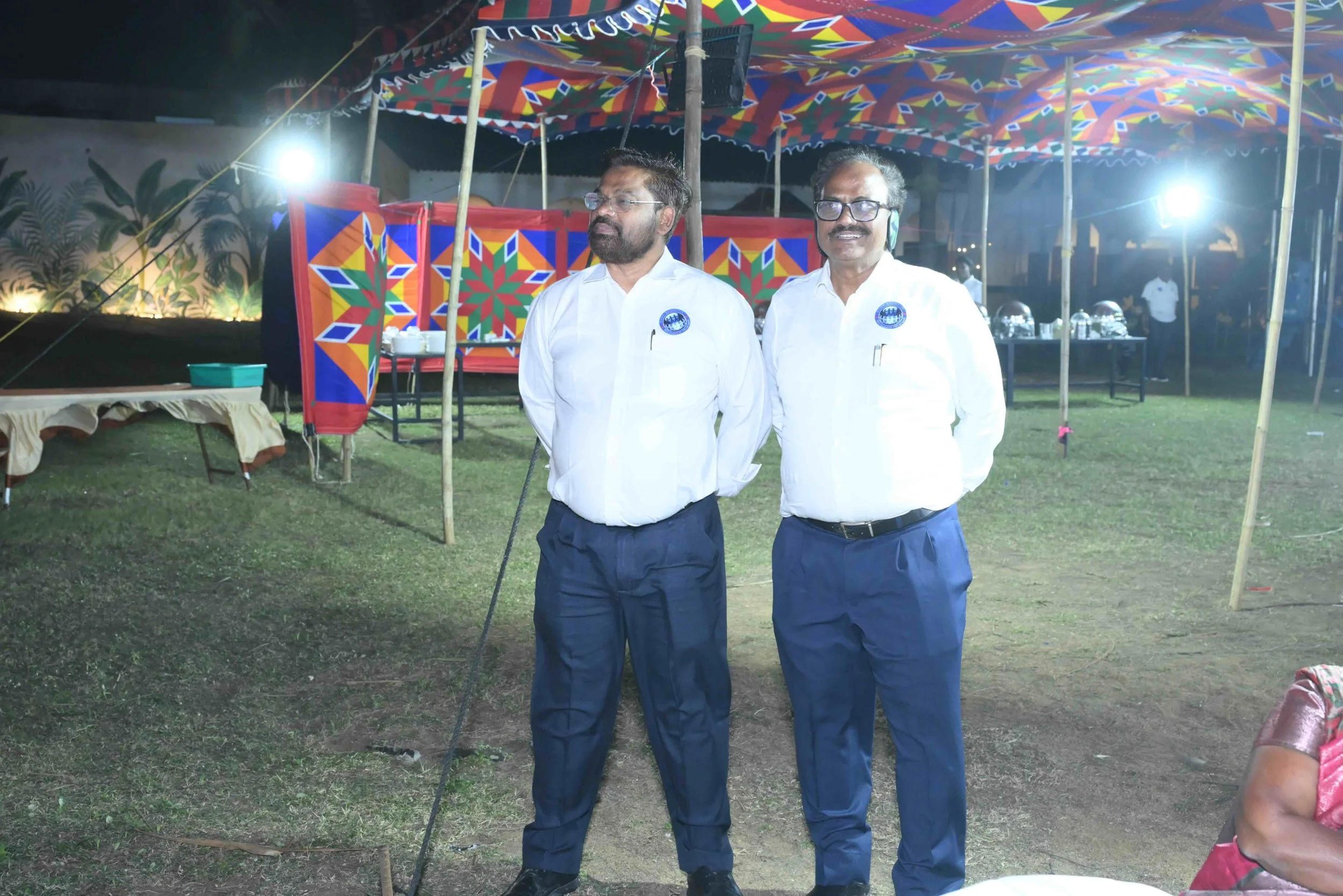 Watching guard. Stand at ease.