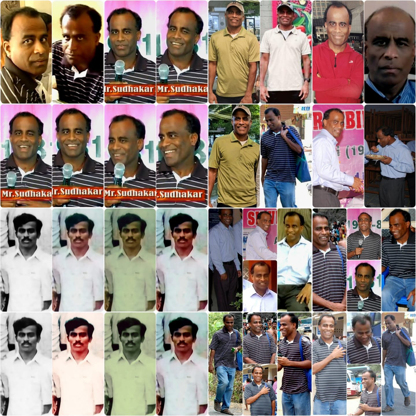Pal's collage for Sudhakar's 60th birthday on Apr/25/2025.