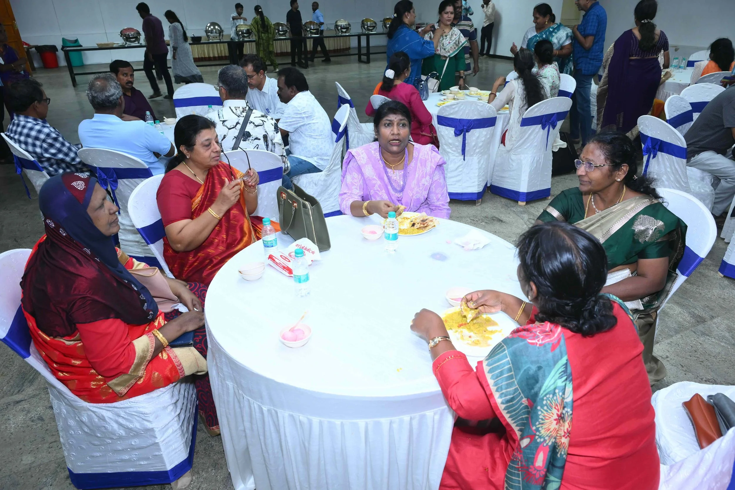 Subeidha returned from home to join the team for lunch.
