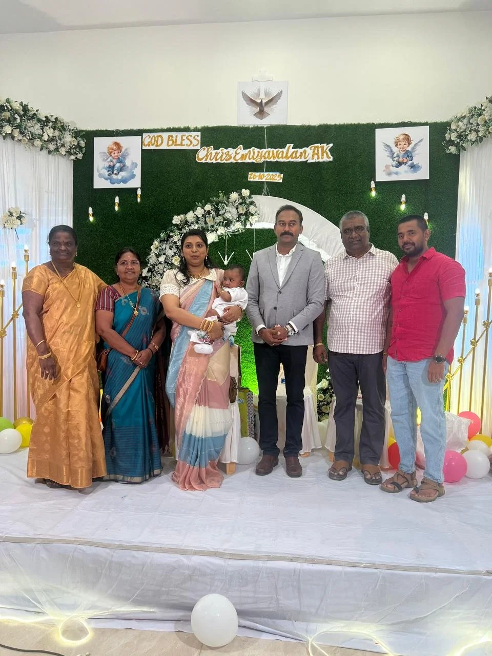 GCE Friends at VKS' grandson Chris' baptism in Palayamkottai on Oct/26/2025.