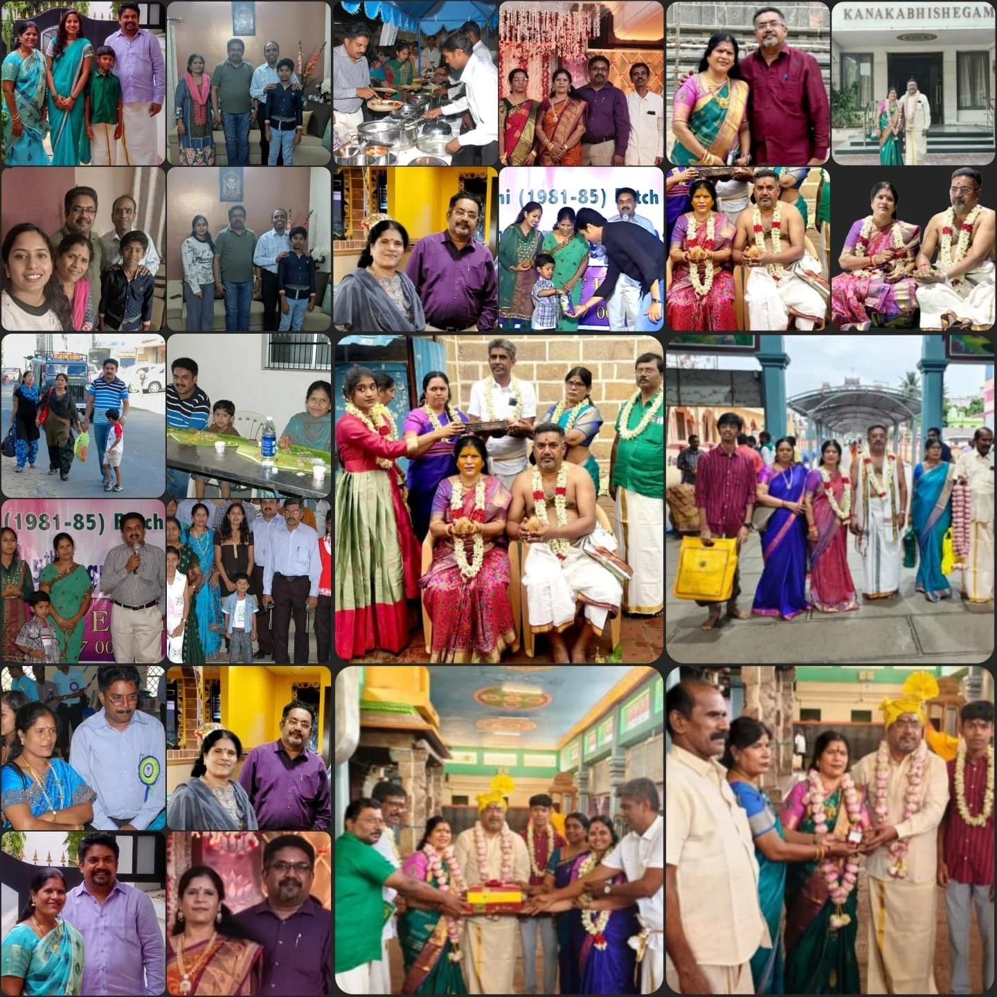 Pal's collage for Manicks + Kanaga's 33rd wedding anniversary on Nov/29/2025.
