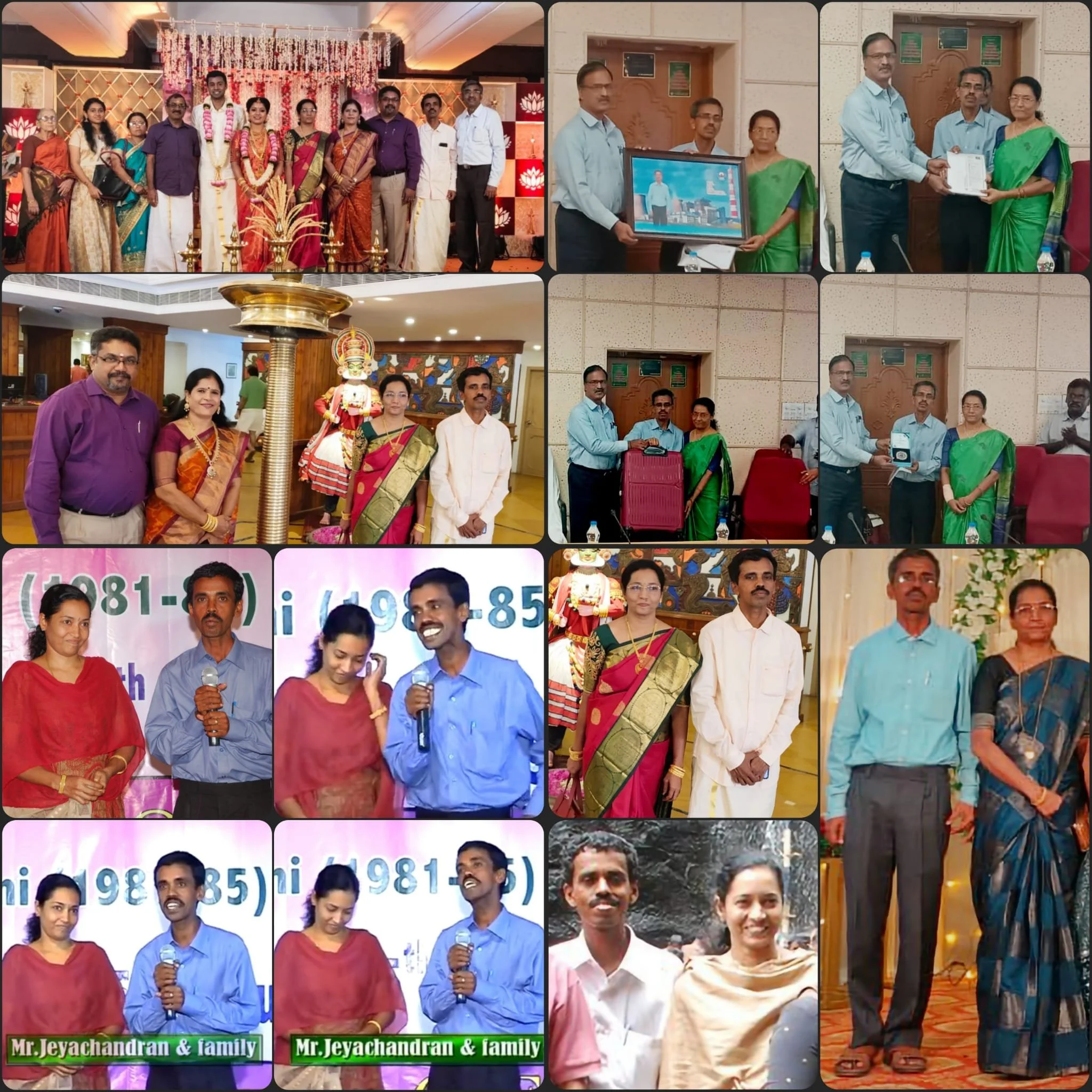 Pal's collage for Jayachandran + Sreekala's 36th wedding anniversary on July/10/2025.