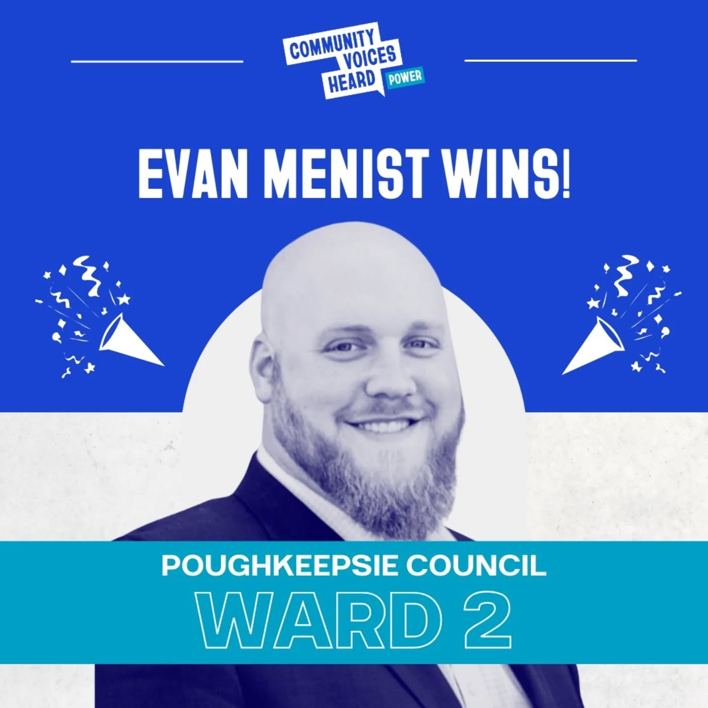 🔥 POUGHKEEPSIE MADE IT HAPPEN YET AGAIN! Congratulations to member-endorsed candidate, Evan Menist.

We're building co-governance across the state!