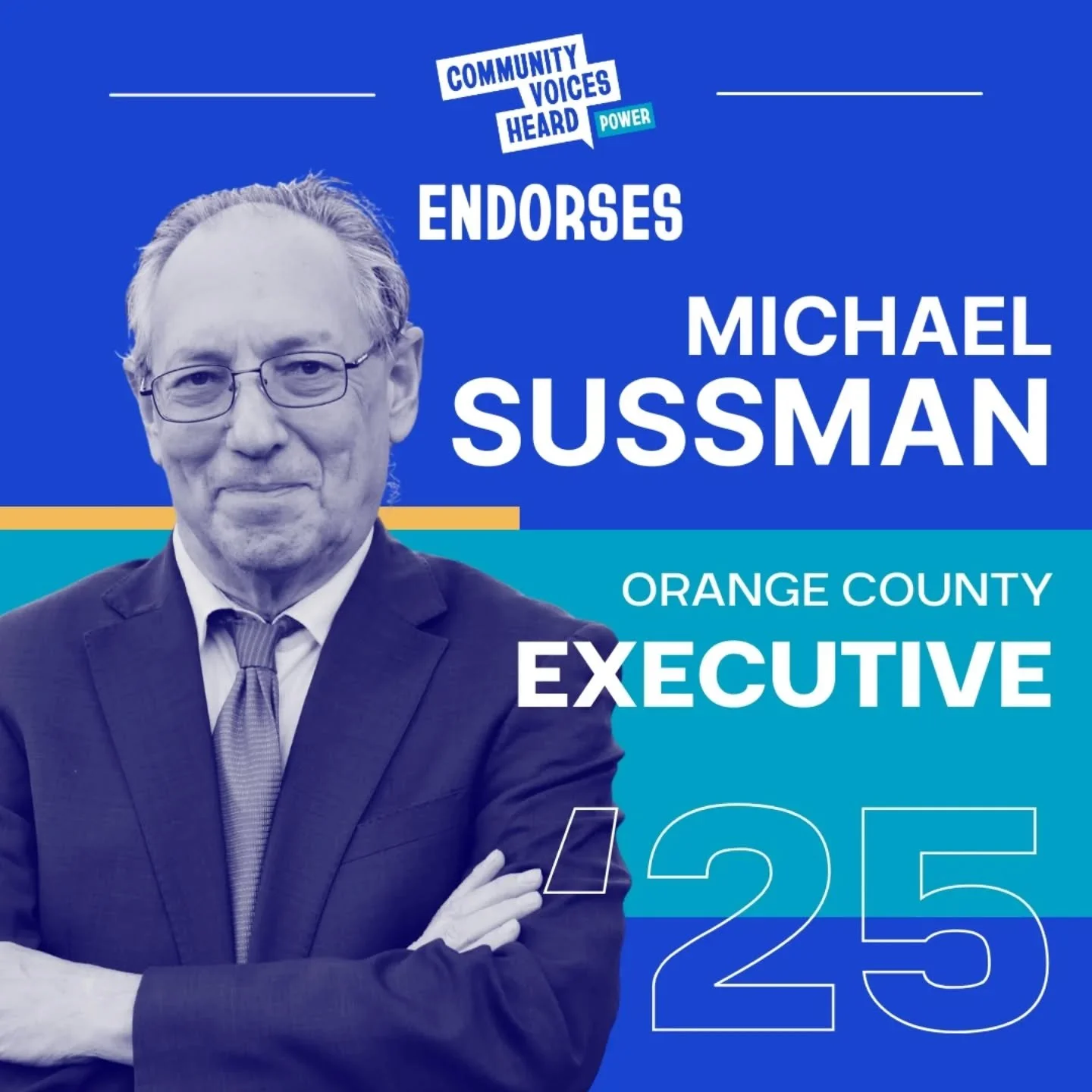 CVH Power members endorse @sussmanfororange for Orange County Executive!

&quot;Michael Sussman is honored by the endorsement of Community Voices Heard Power in his race for Orange County Executive. Together, we will work to strengthen local voices a