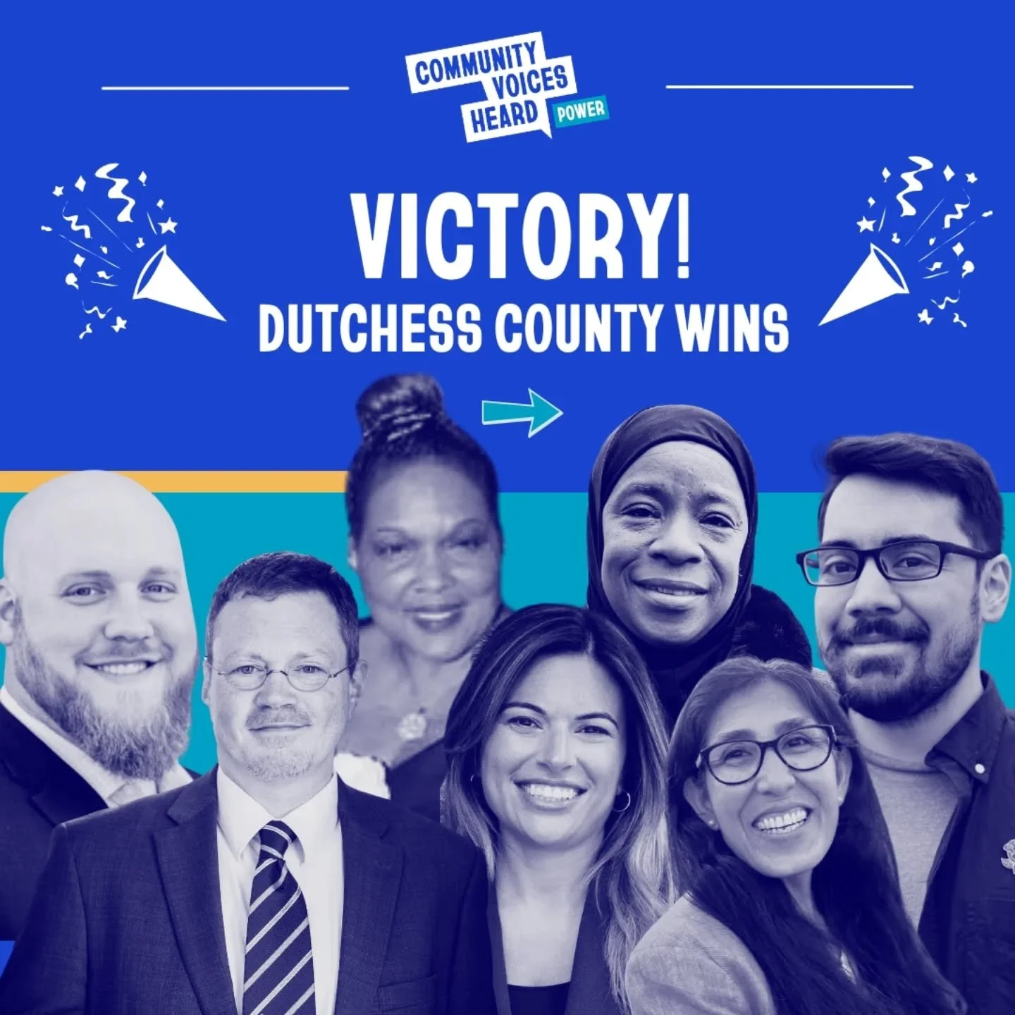 Congratulations to our CVH Power Member-endorsed candidates in Dutchess County!

Members engaged in a thorough interview process and knocked on doors for our endorsed candidates. 

All candidates committed to meeting with CVH Power members regularly 