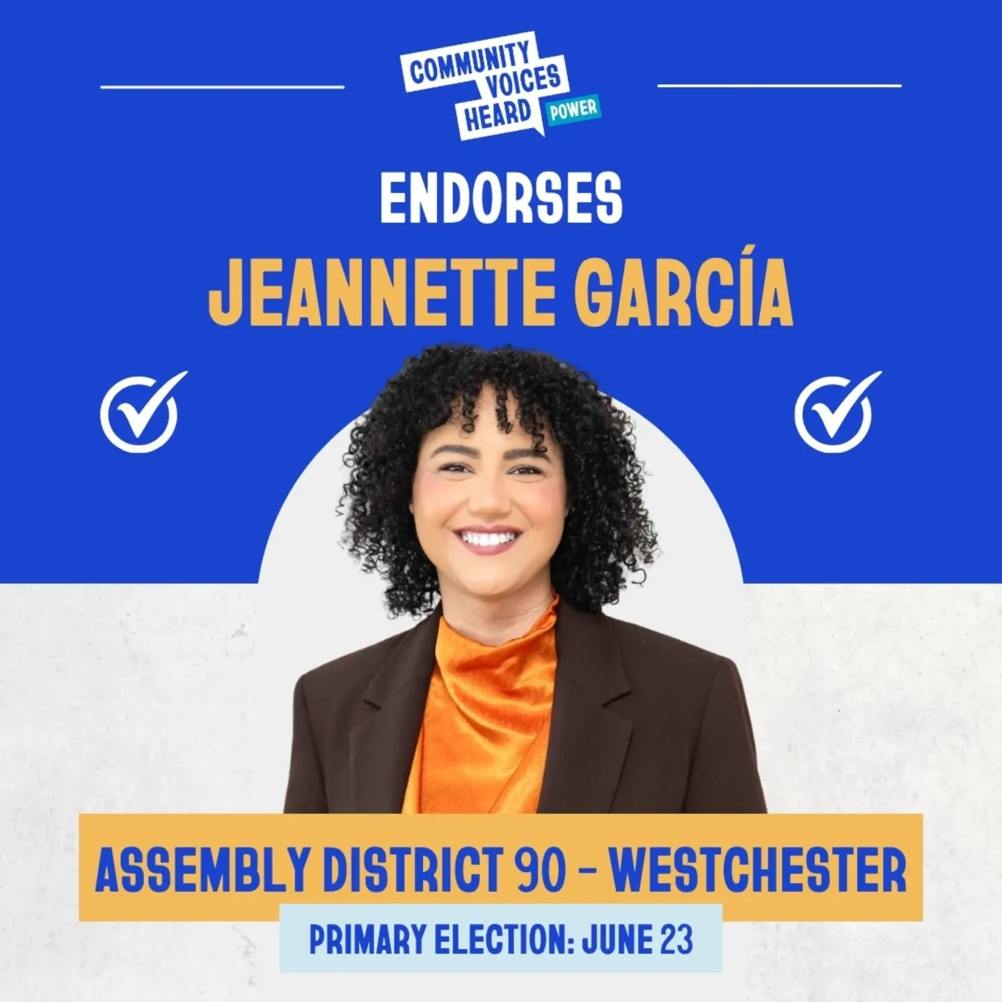 Community Voices Heard Power members stand with @garciaforyonkers for NY State Assembly, District 90, in Yonkers.

&ldquo;I&rsquo;m honored to receive the endorsement of Community Voices Heard Power, an organization that has spent years fighting alon