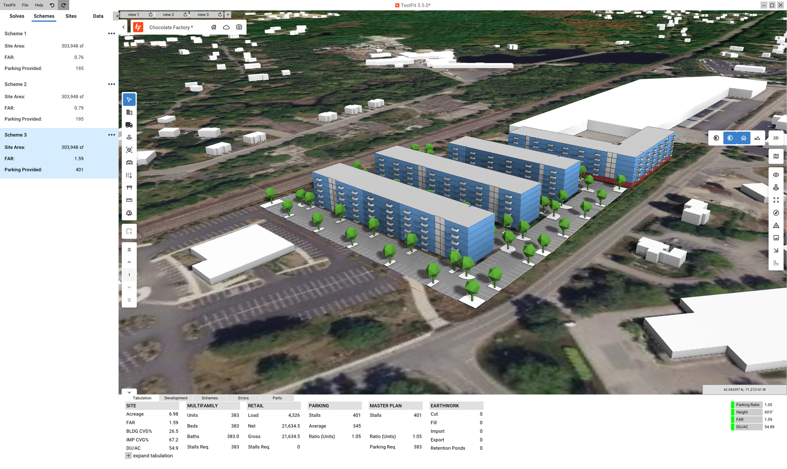 A scenario where a major real estate development was proposed for the Town of Mansfield, MA.