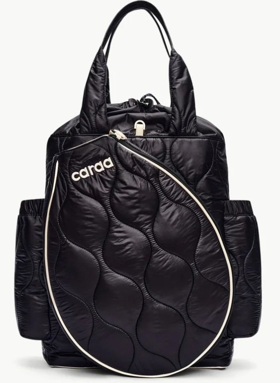 Caraa Tennis Quilted Backpack in Black