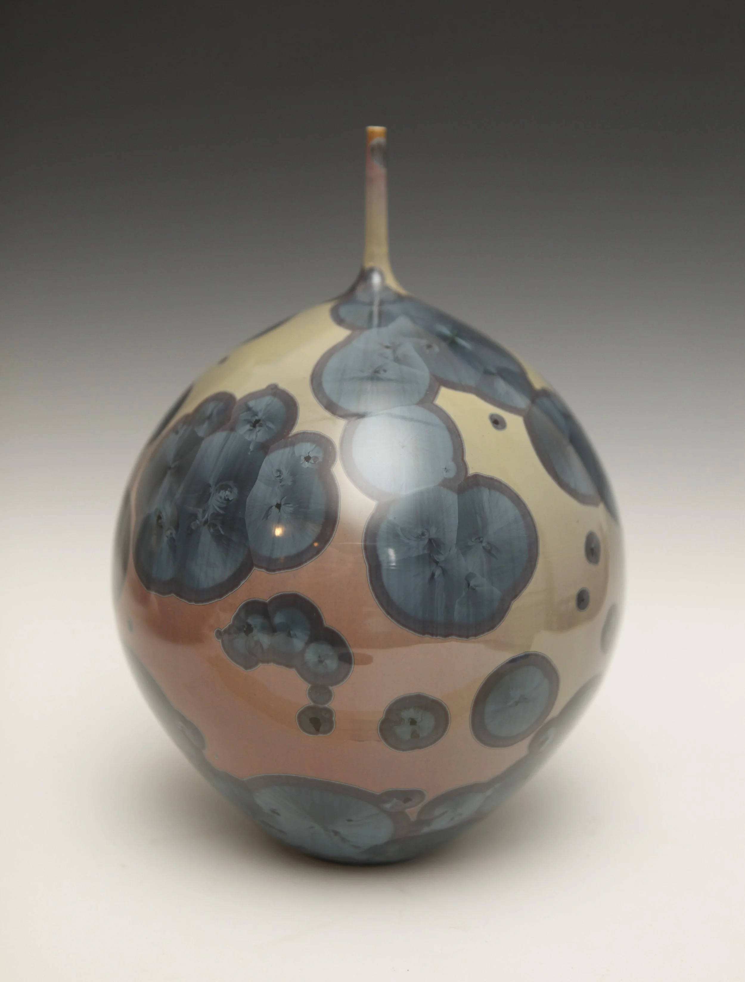 Joshua Schottenstein - Blue/Blush Crystalline Vase