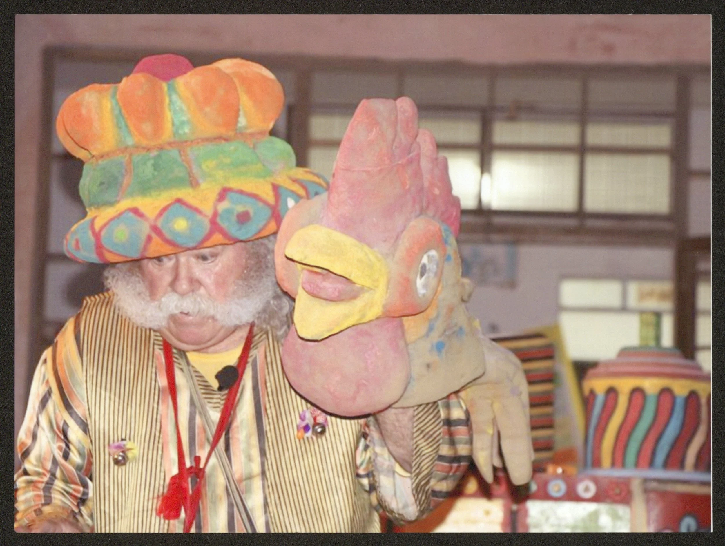 Abu al-Ajab and the Rooster from the "Hikayat Abu al-Ajab Series" - The Adel Tartir Collection - The Palestinian Museum