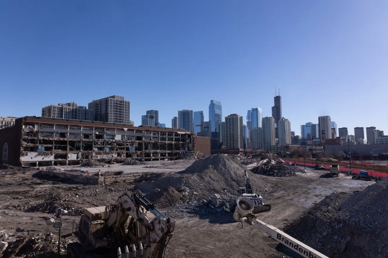 Land is cleared where the Freedom Center once stood. 