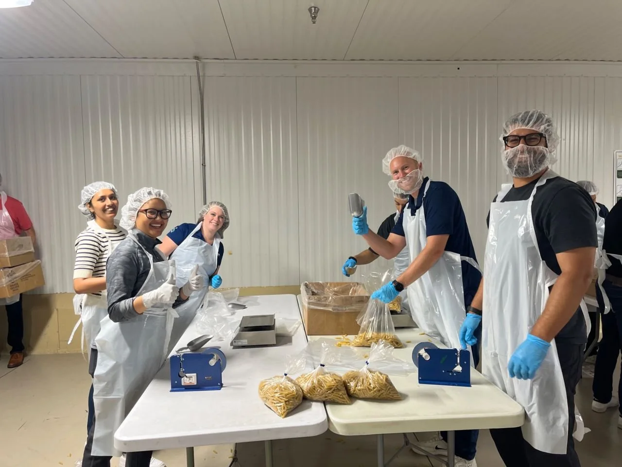 CCBC team volunteering at the Greater Chicago Food Depository.