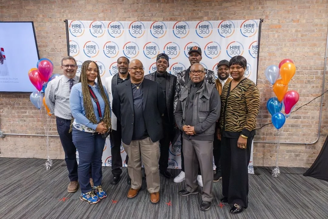 CCBC leaders join former Ald. Walter Burnett at HIRE360’s pre-apprenticeship graduation.