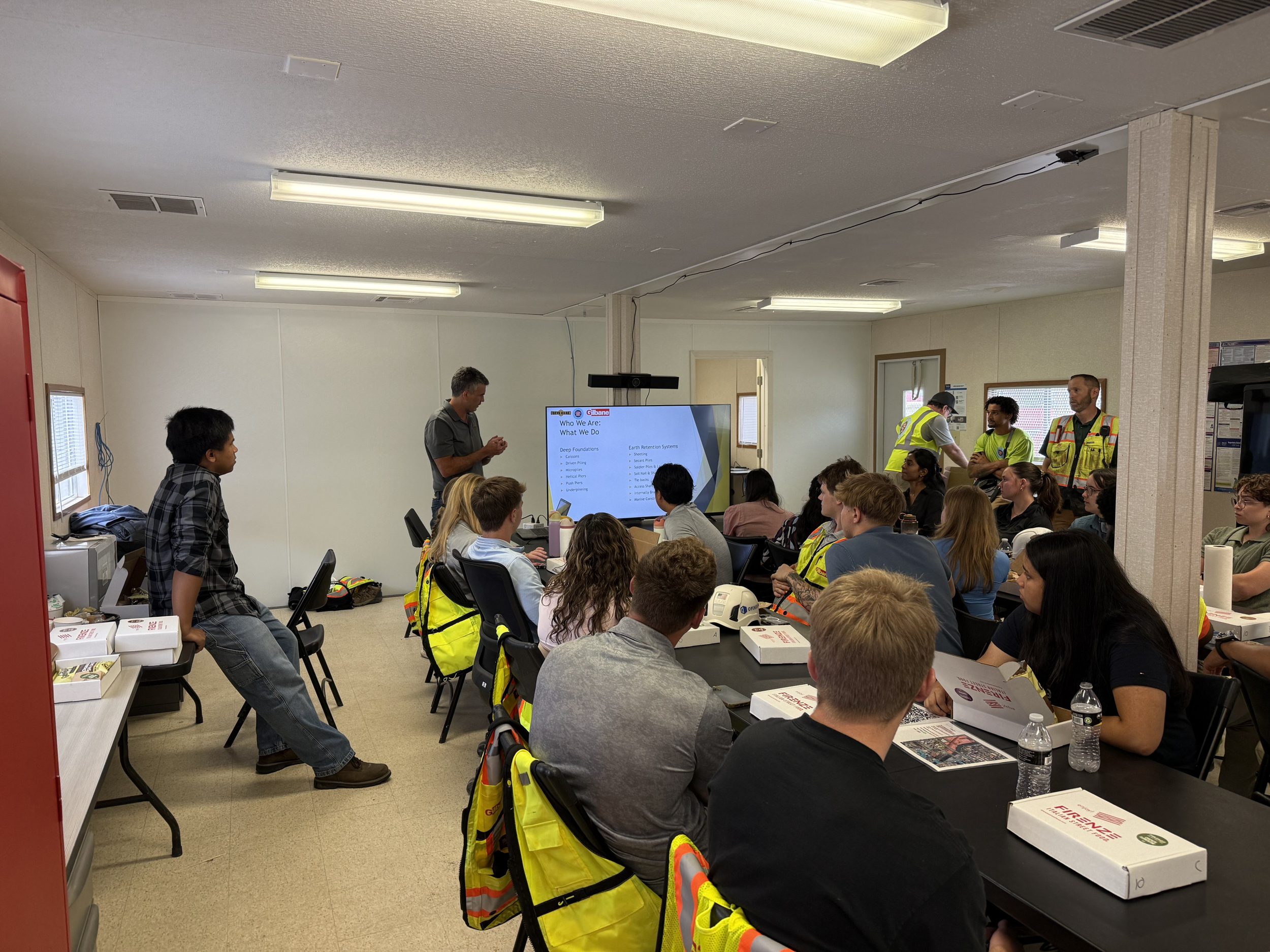 All 2025 summer interns, 6 assigned to the Bally’s Casino Project, gather on site.