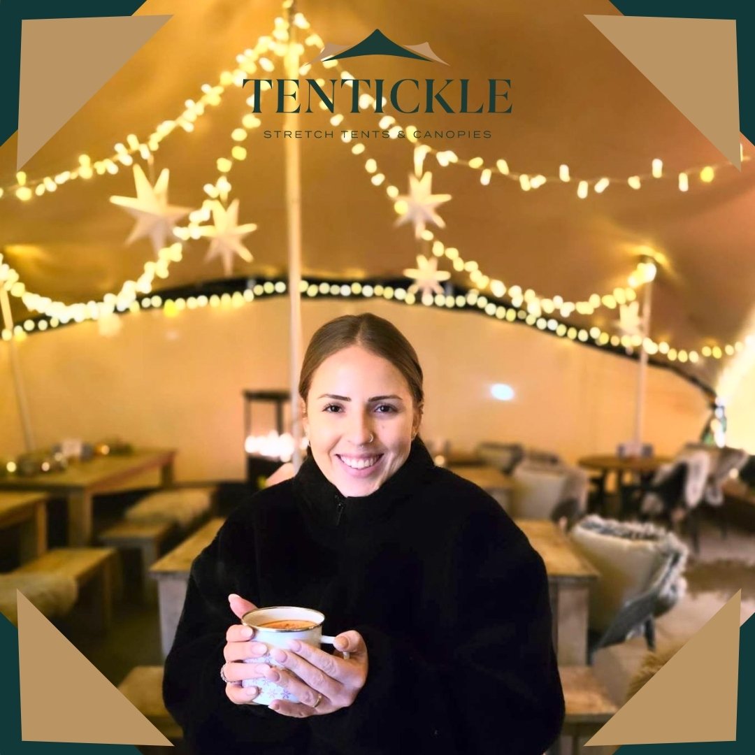✨ **Cosy vibes under the stars** ✨

There&rsquo;s nothing like sipping on a warm drink surrounded by the magic of a beautifully decorated Tentickle Stretch Tent. With festive lights twinkling above, this is the ultimate winter escape! ❄️ Perfect for 